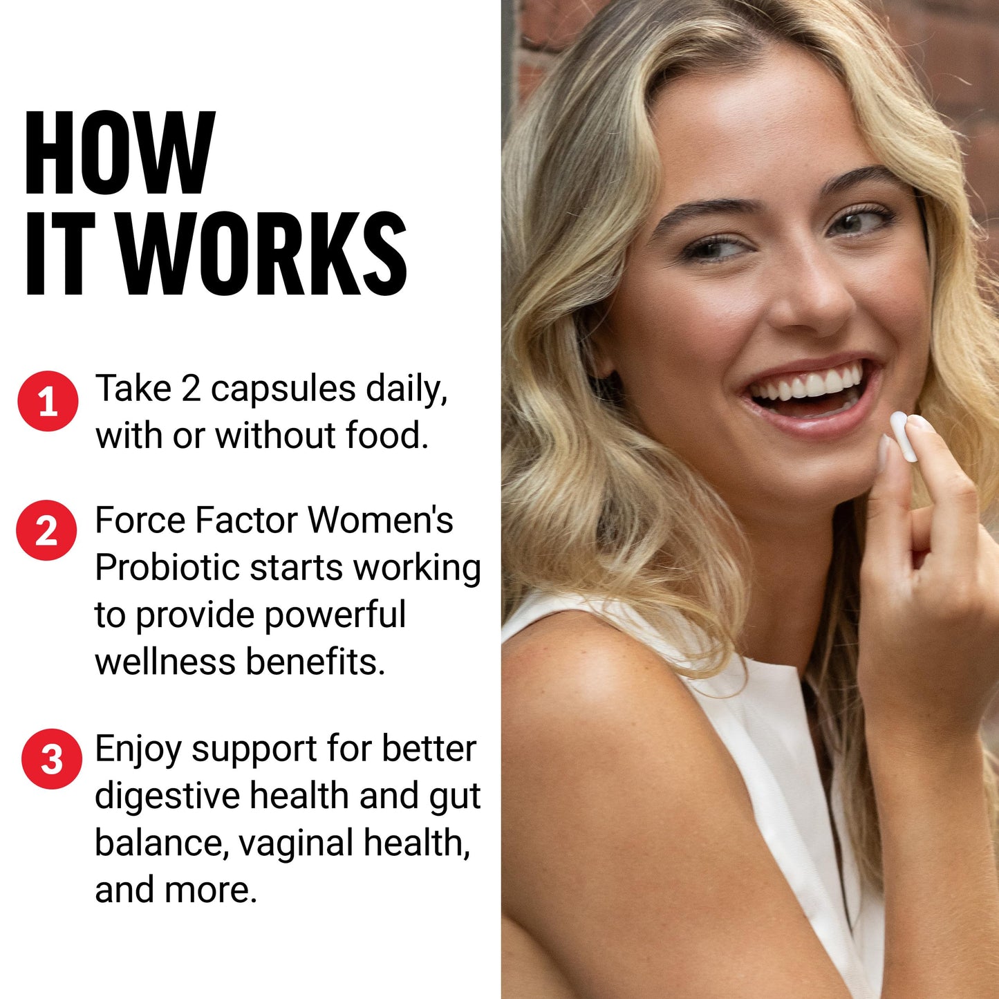 Force Factor Probiotic for Women 50 Billion CFU Capsule, 60 Count