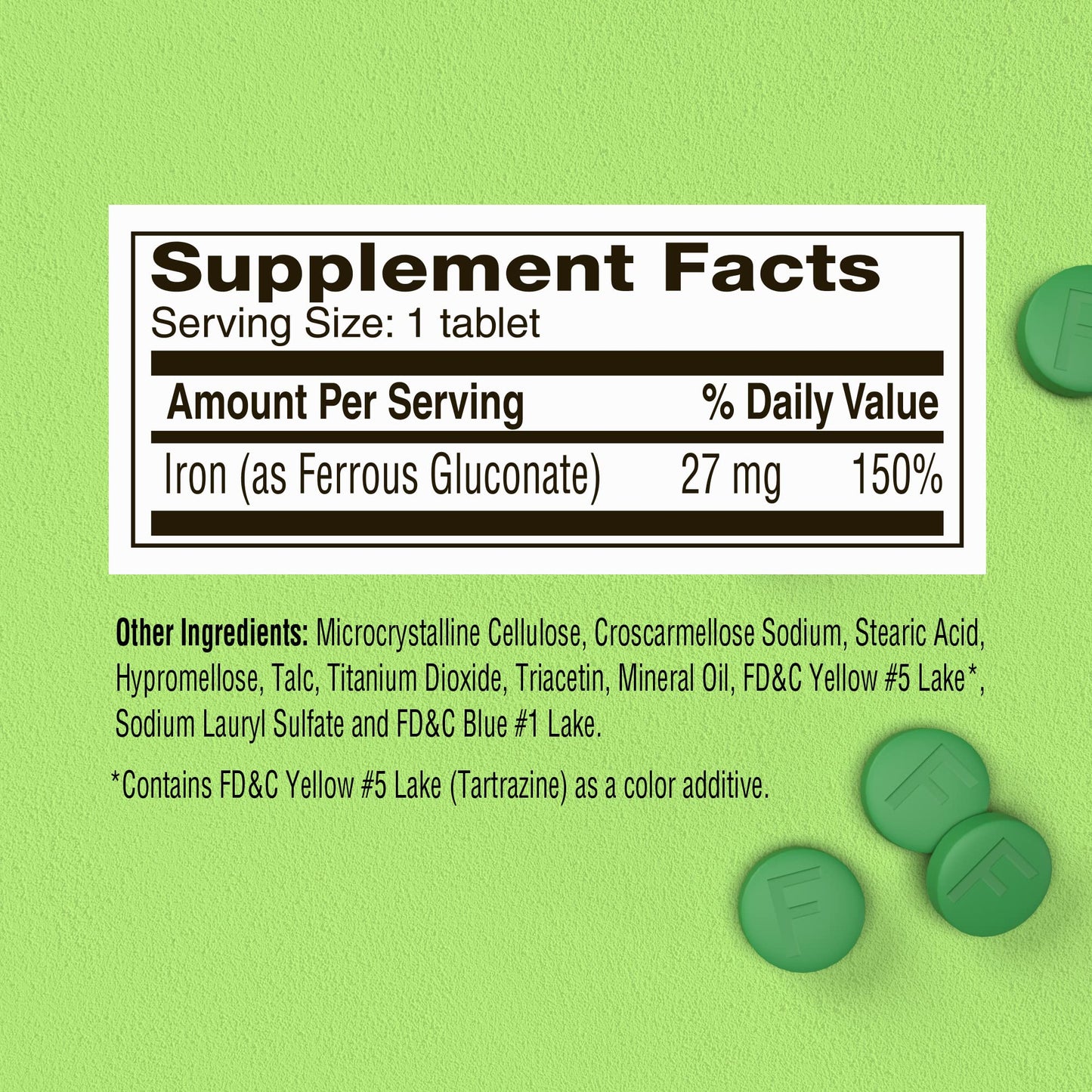 Fergon High Potency Iron Supplement, 100 Tablets