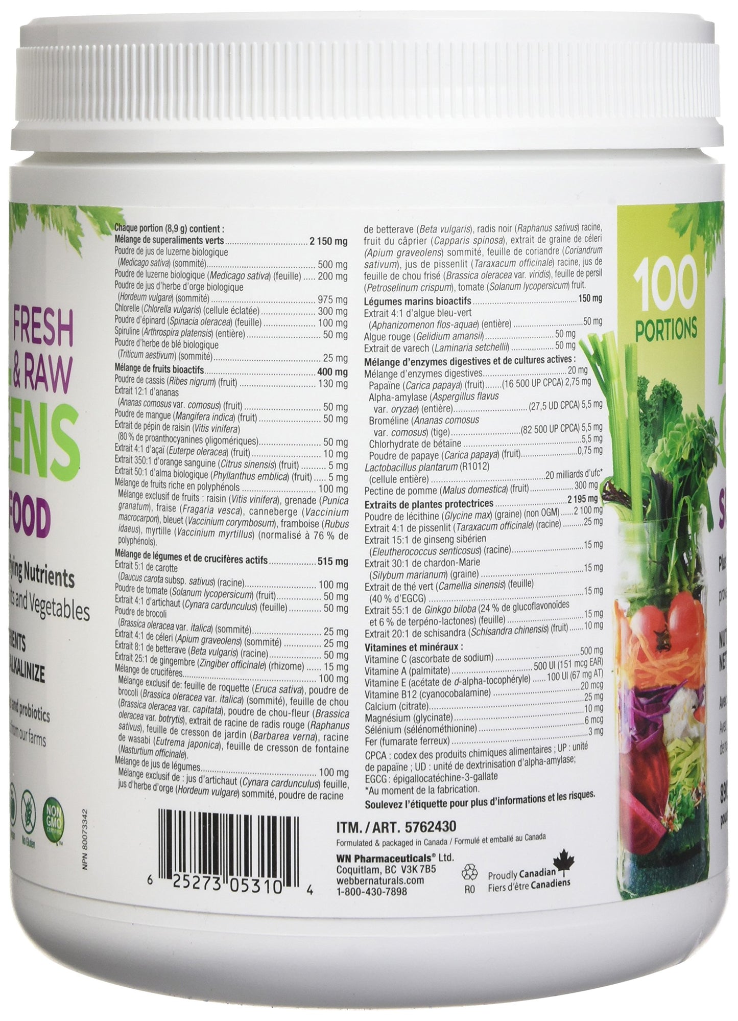 Webber Naturals ALL GREENS Superfood Powder 890 g