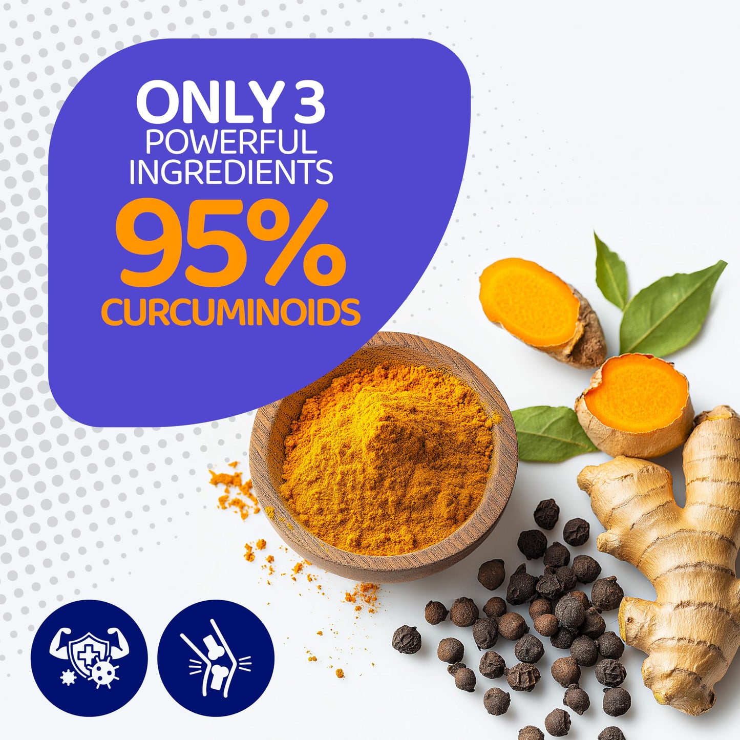 Gusevit Turmeric + Ginger Extract + BioPerine Capsule, 120 Capsules