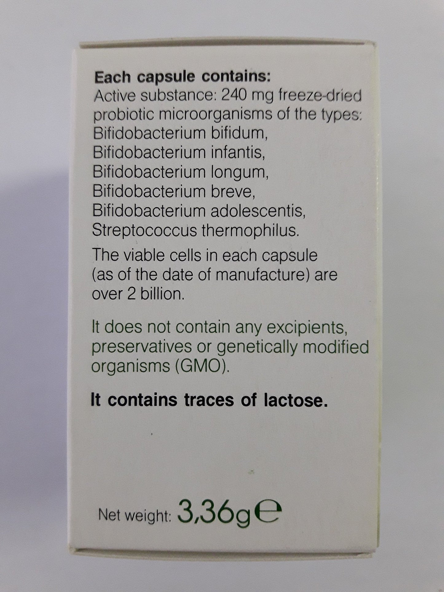 Genesis LABORATORIES Bifidobacterium Complex BB Probiotic Capsule 240 mg, 1 Capsule