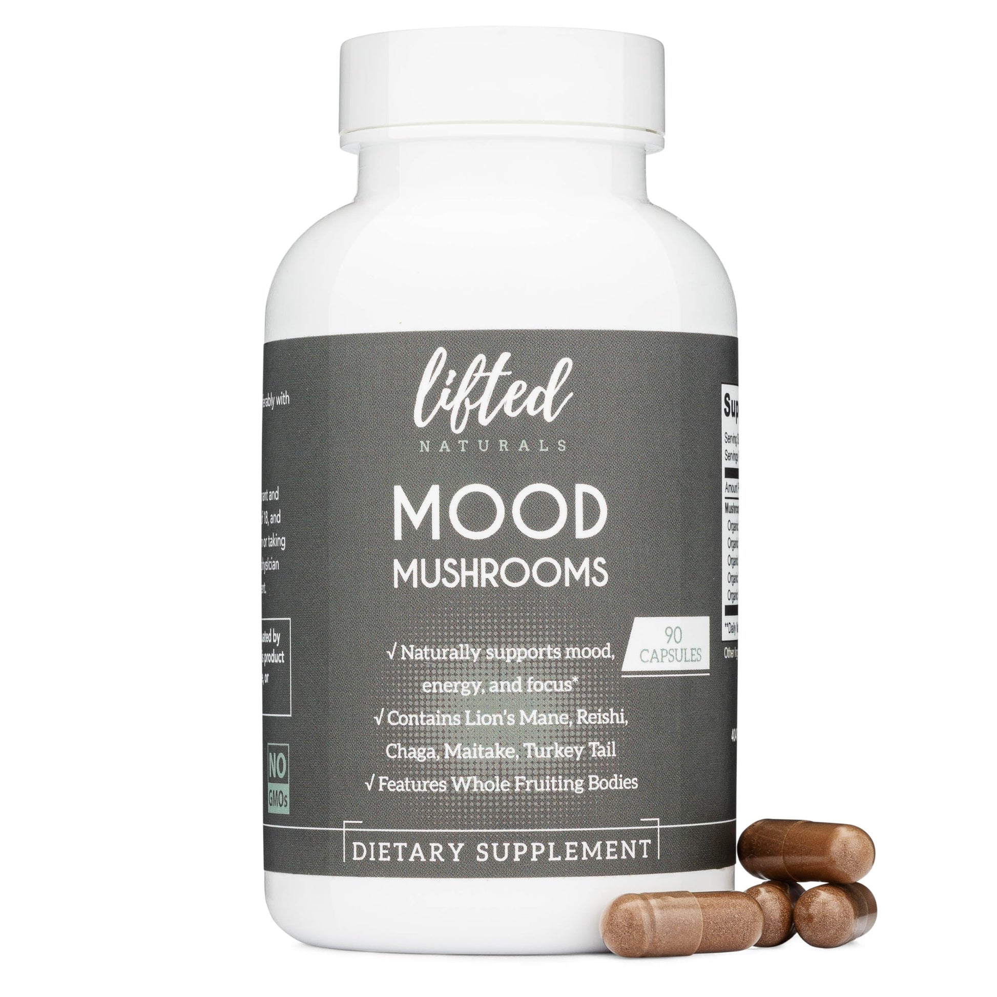 Lifted Naturals Mood Mushrooms Capsule 90 Count