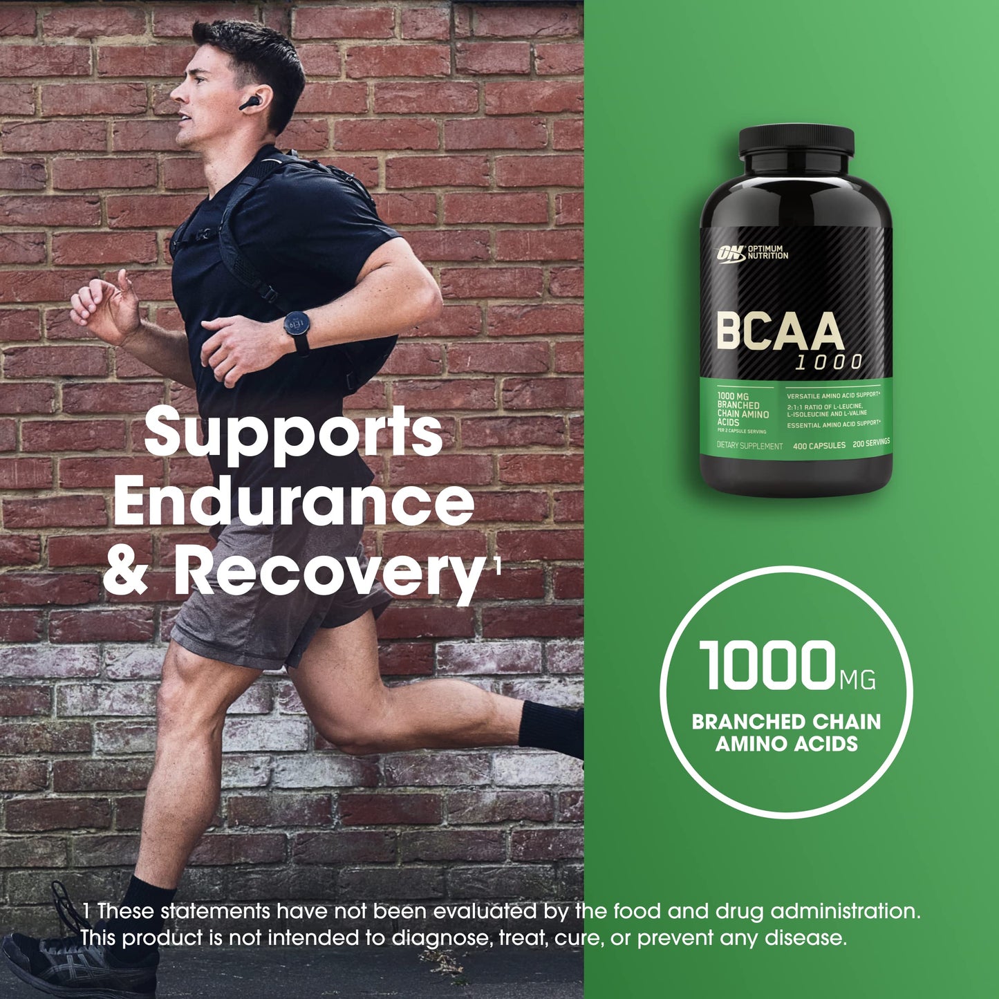 Optimum Nutrition Instantized BCAA Capsules, 400 Count