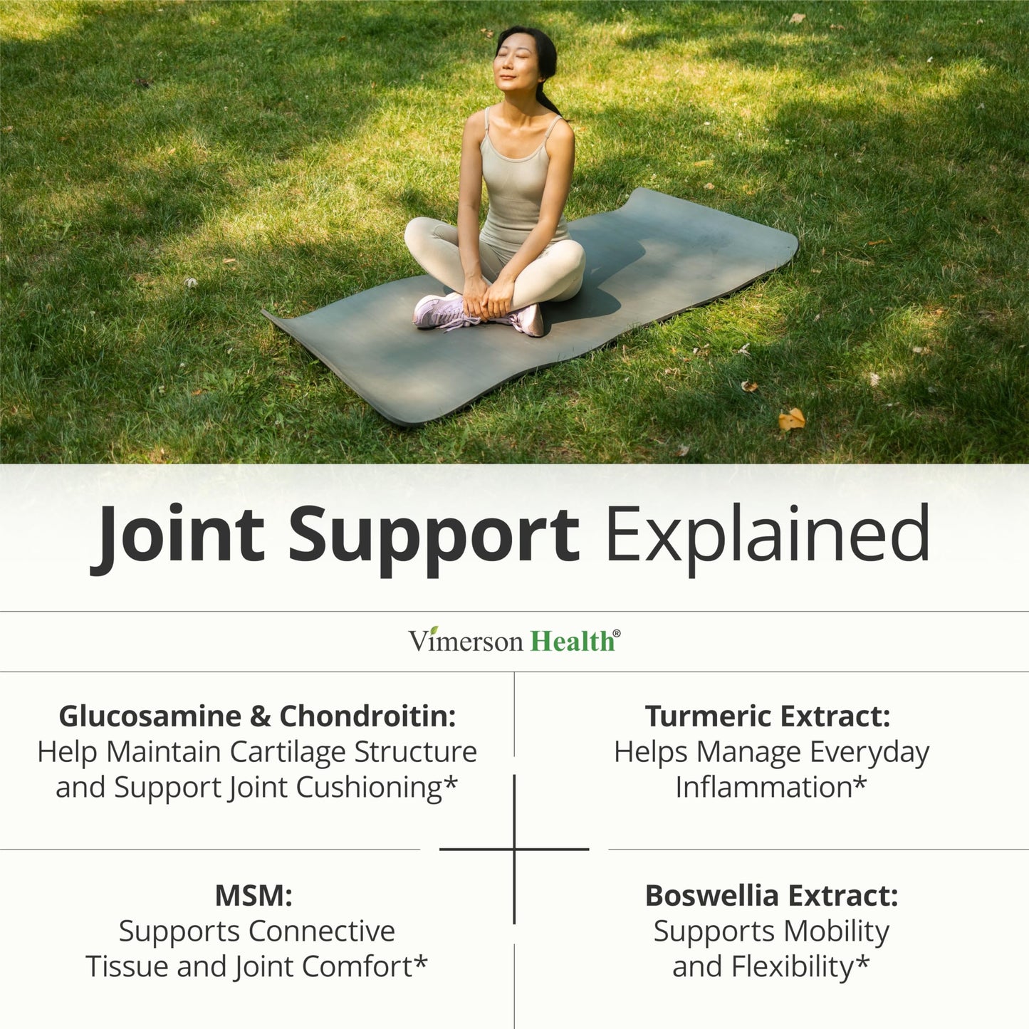 Vimerson Health Glucosamine Chondroitin MSM Joint Health Supplement Capsules, 180 Capsules