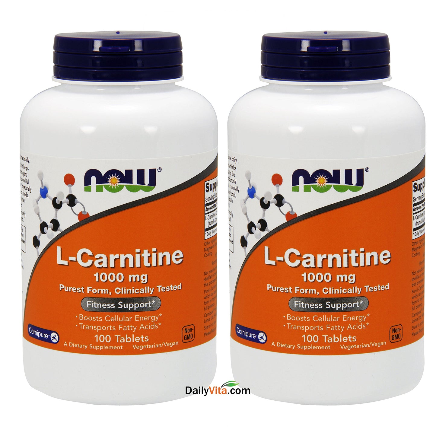 NOW Foods L-Carnitine Tartrate 1000 mg, 200 Tablets
