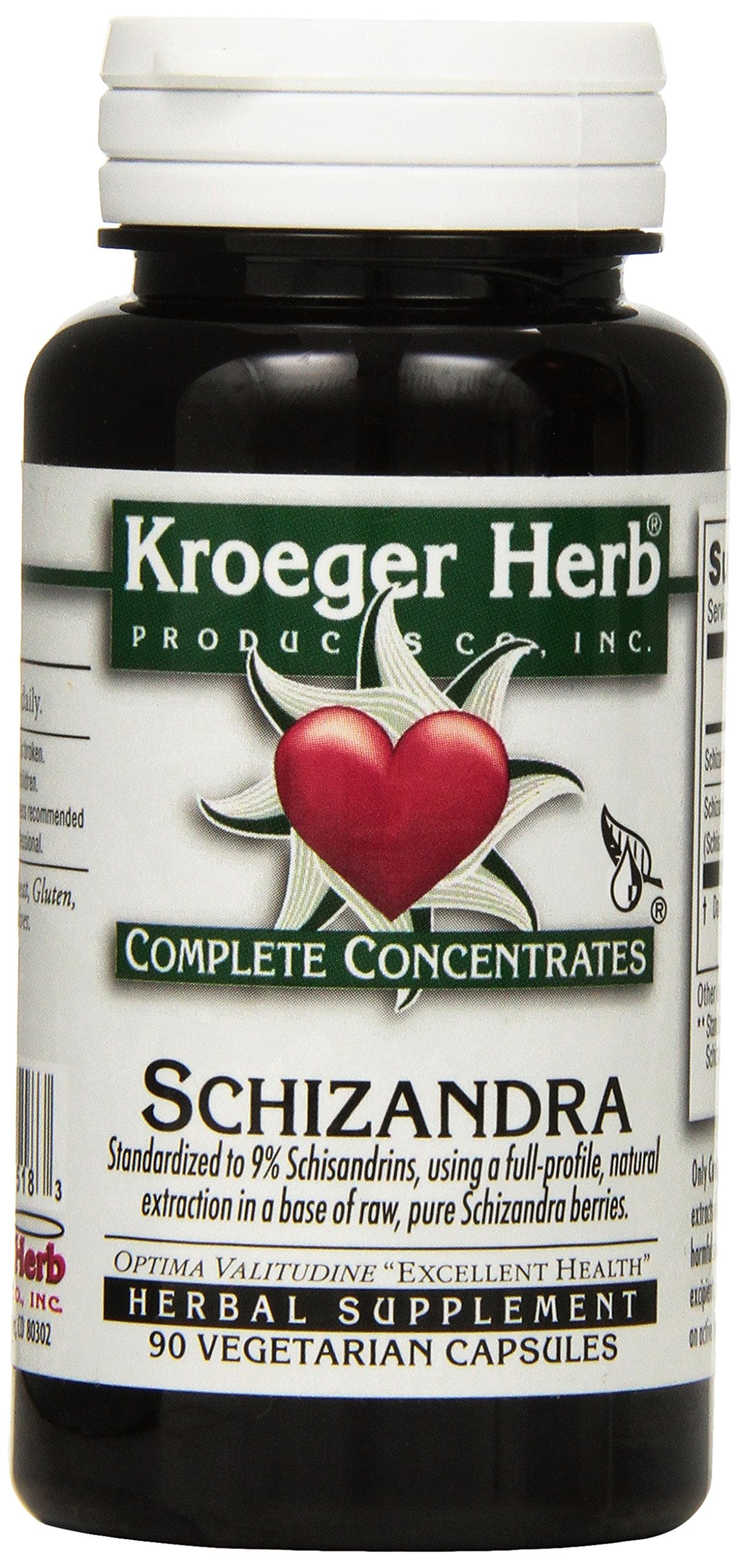 Kroeger Herb Products Schizandra Capsule, 90 Count
