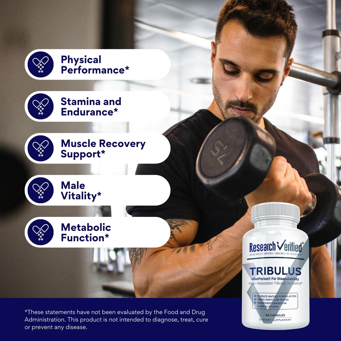 Research Verified Tribulus Terrestris Capsule 360 Count