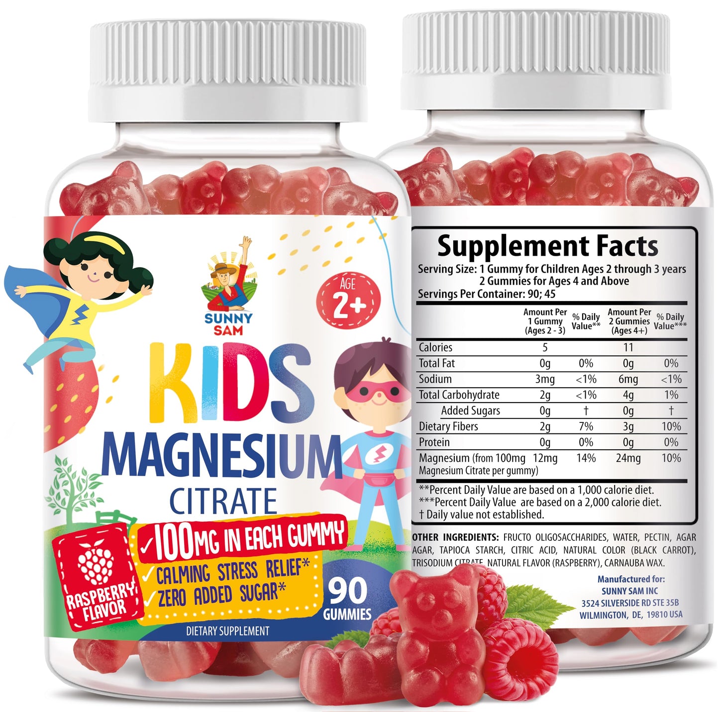 Sunny Sam Magnesium Gummies 90 Gummies