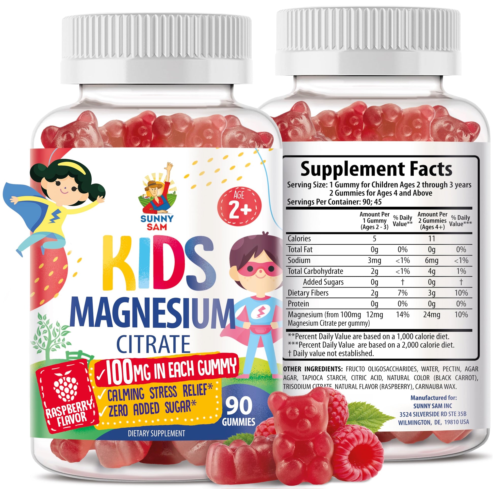 Sunny Sam Magnesium Gummies 90 Gummies