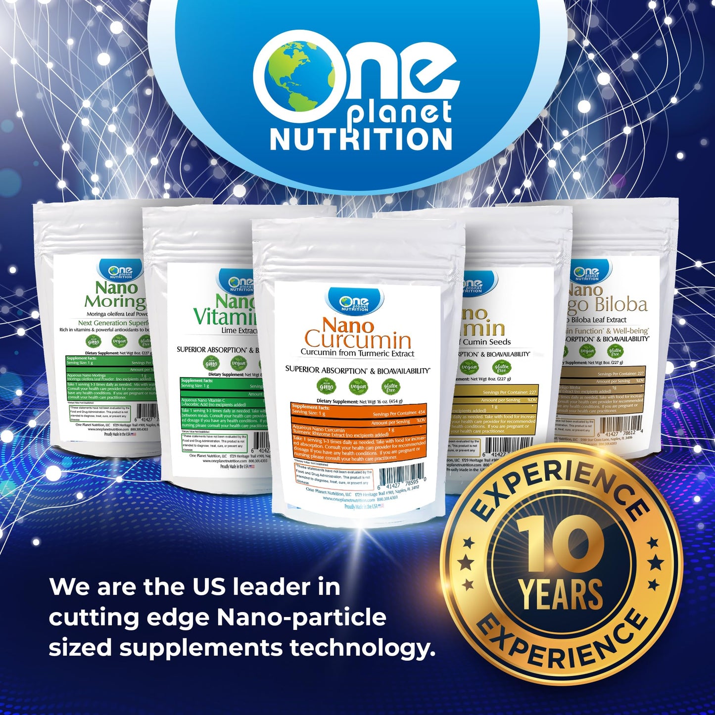 One Planet Nutrition Nano Vitamin C Powder 8.01 oz