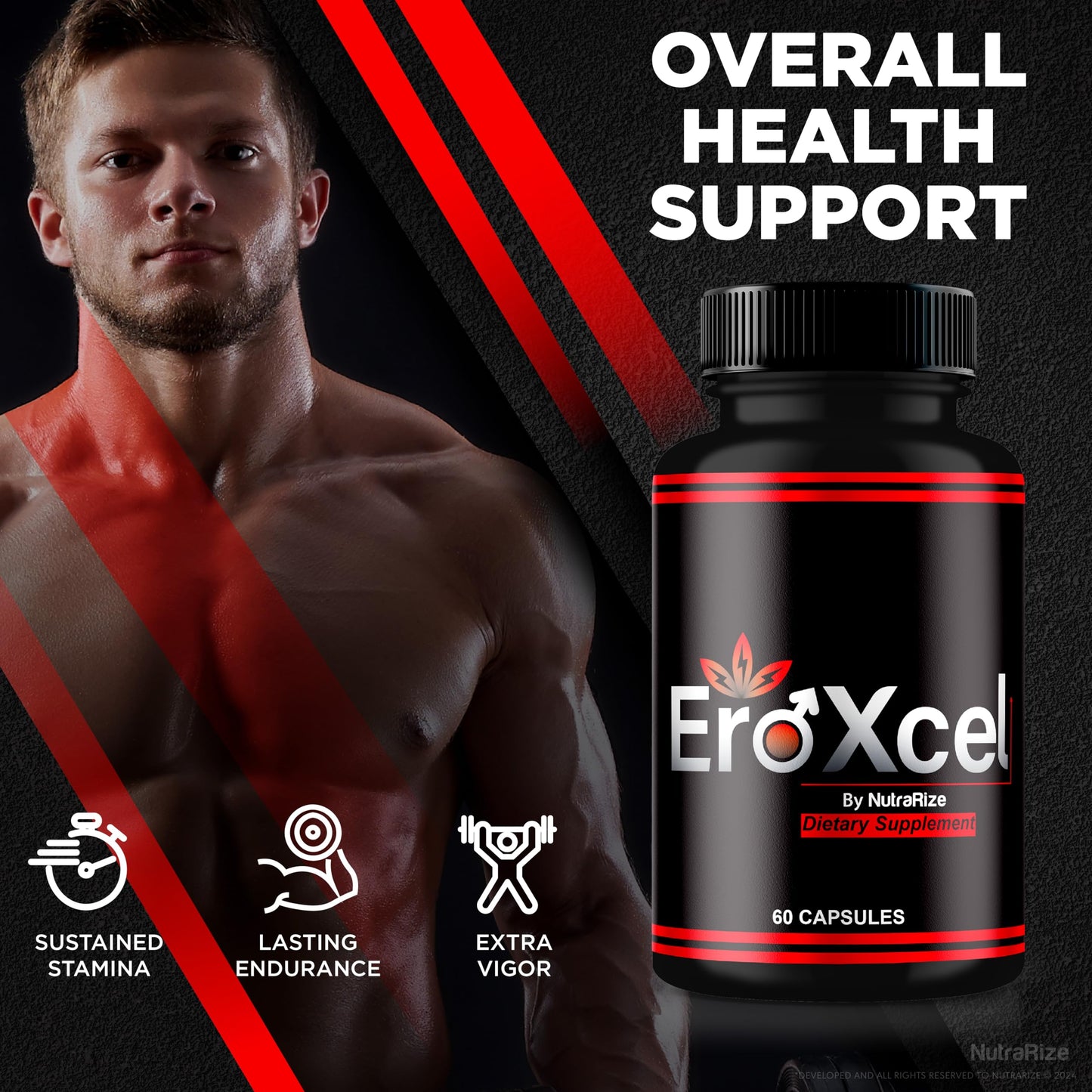 NutraRize EroXcel Male Capsules, 180 Capsules