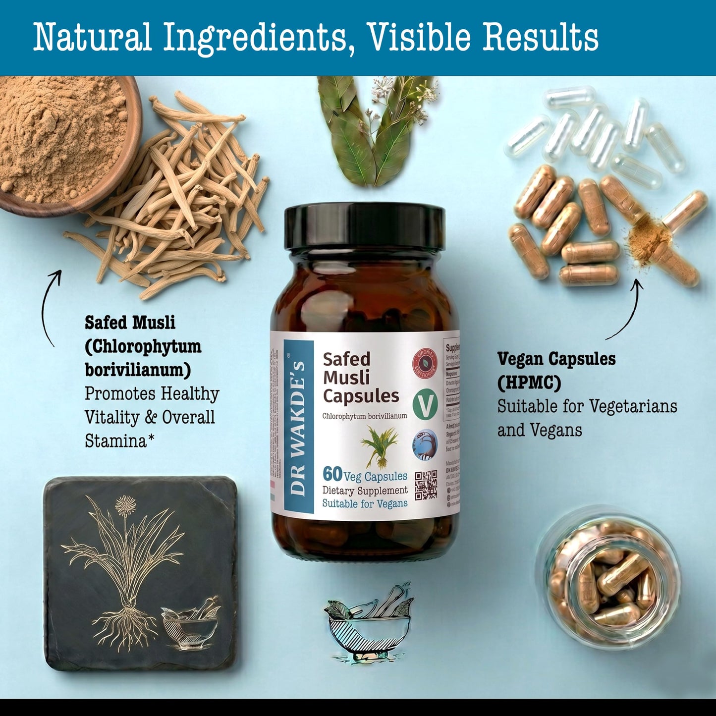 DR WAKDE's Safed Musli Capsules 1 Count