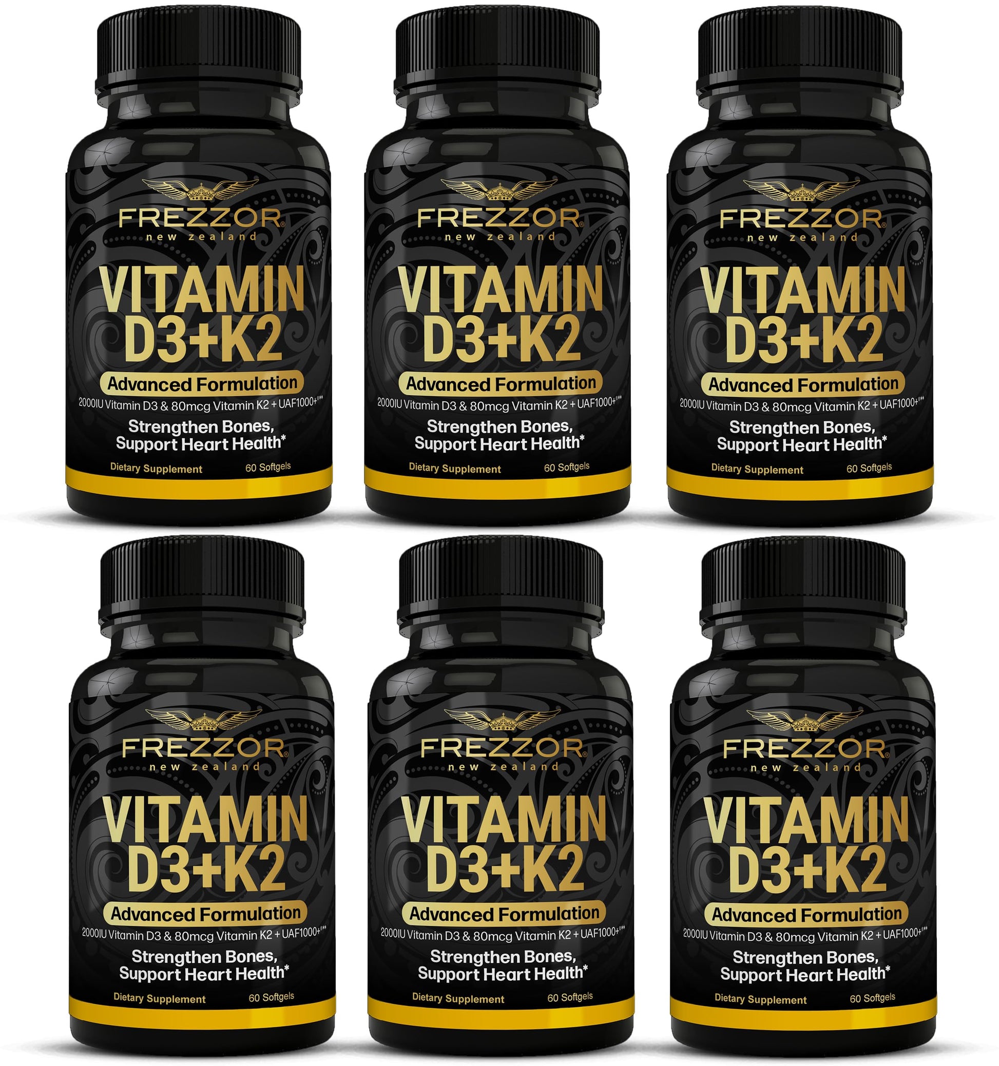 FREZZOR Vitamin D3 and K2 Softgels 360