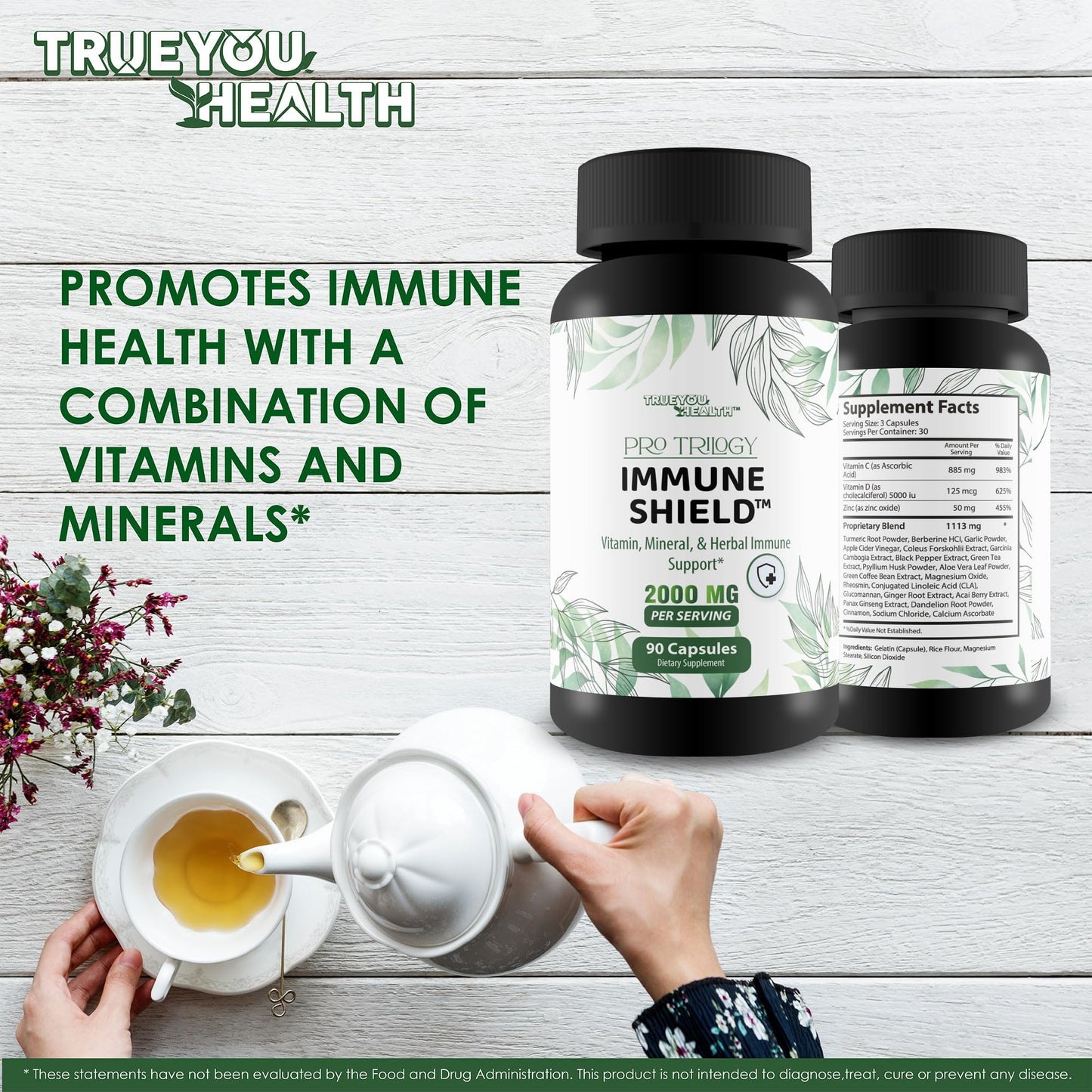True You Health Pro Trilogy Immune Shield Immune Support Capsules, 90 Count