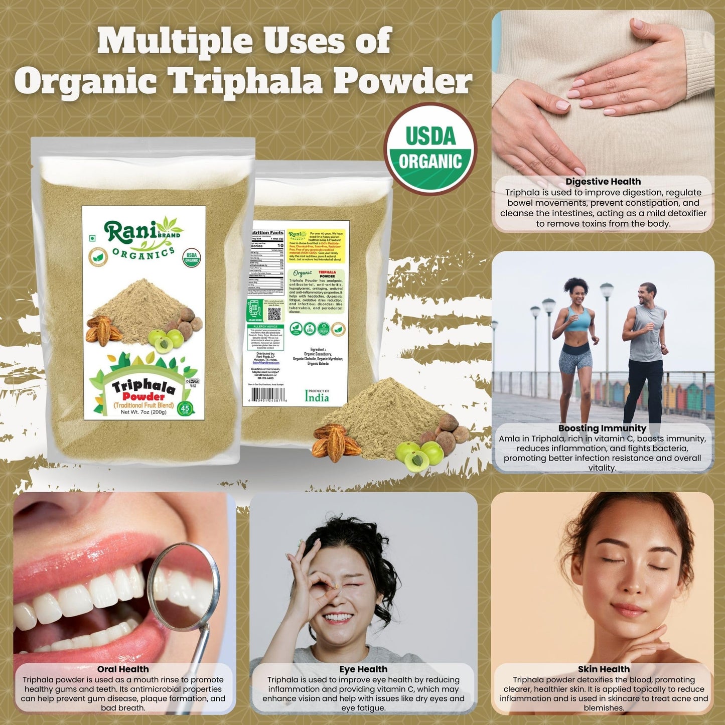 Rani Organic Triphla Powder 7 oz