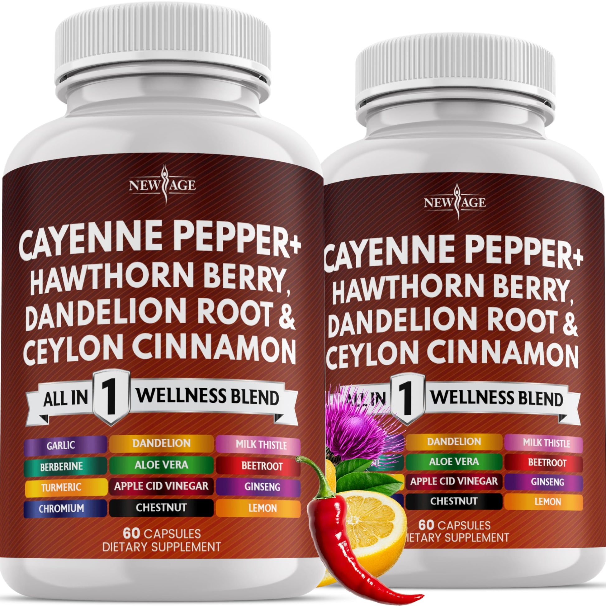 NEW AGE Cayenne Pepper Capsules 120 Count