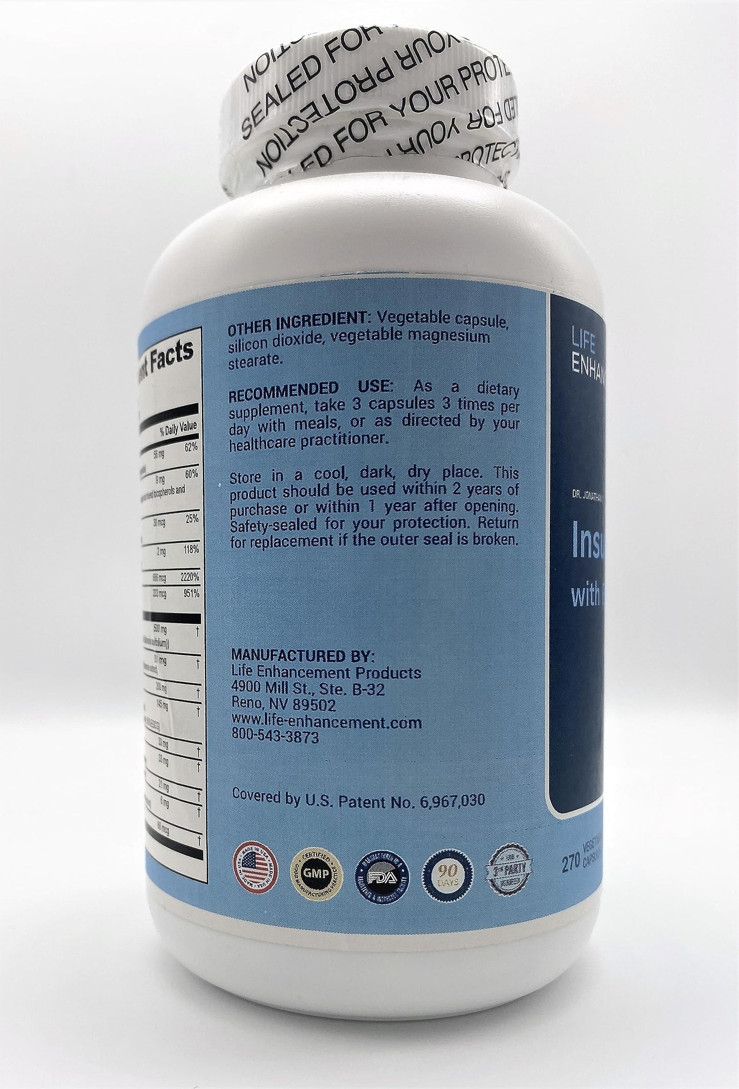 Life Enhancement Insulife-B 270 Capsules