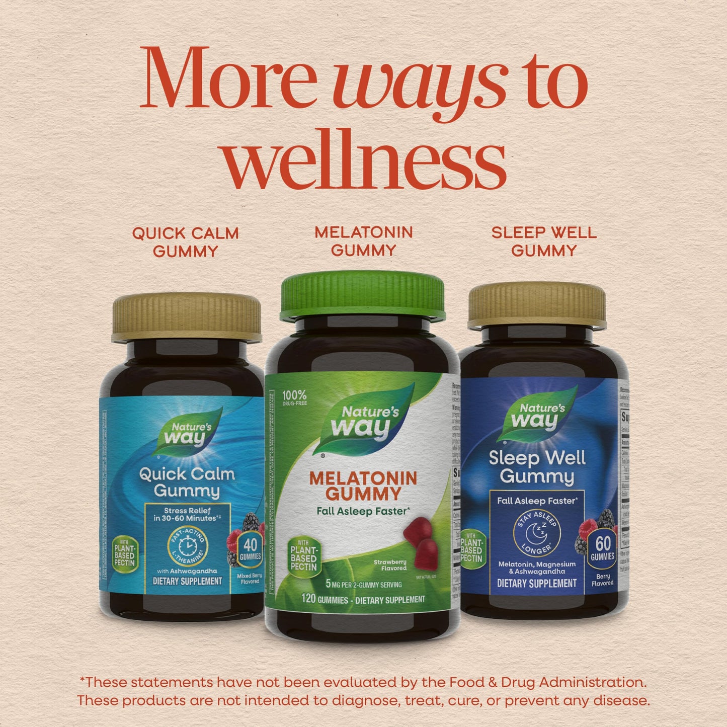 Nature's Way Adult Melatonin Gummies, 120 Count