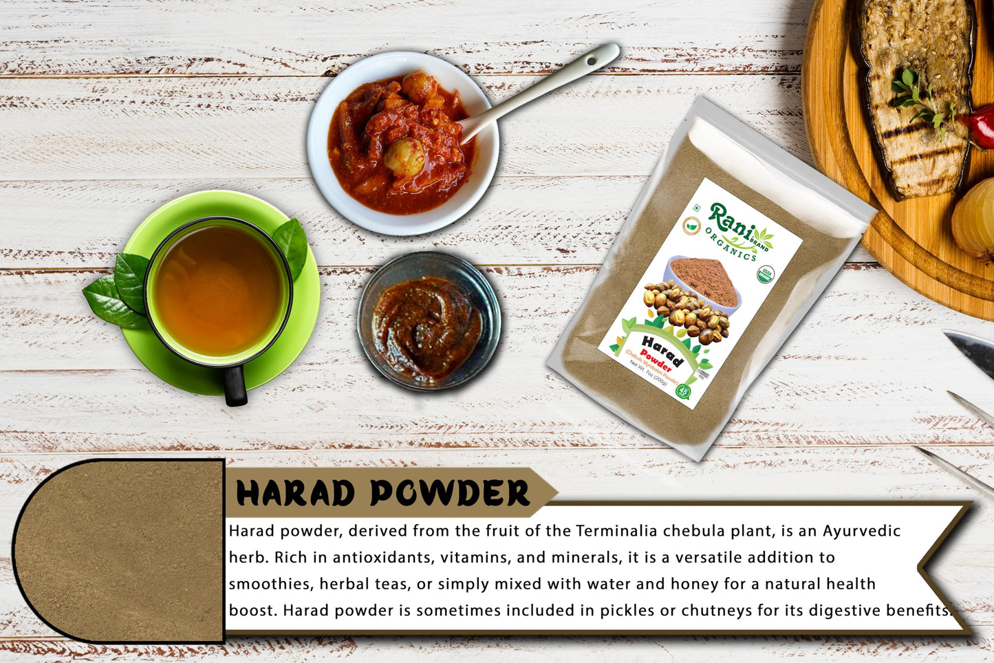 Rani Brand Authentic Indian Products Harad Powder 7 Ounce