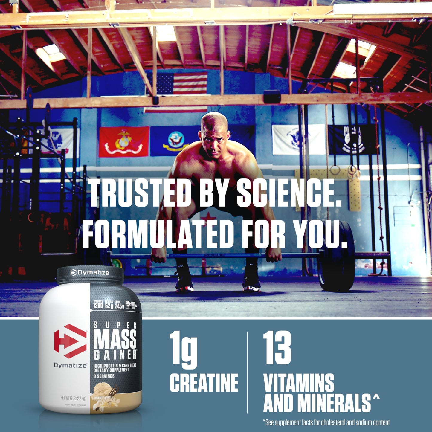 Dymatize Super Mass Gainer Protein Powder, Gourmet Vanilla, 96