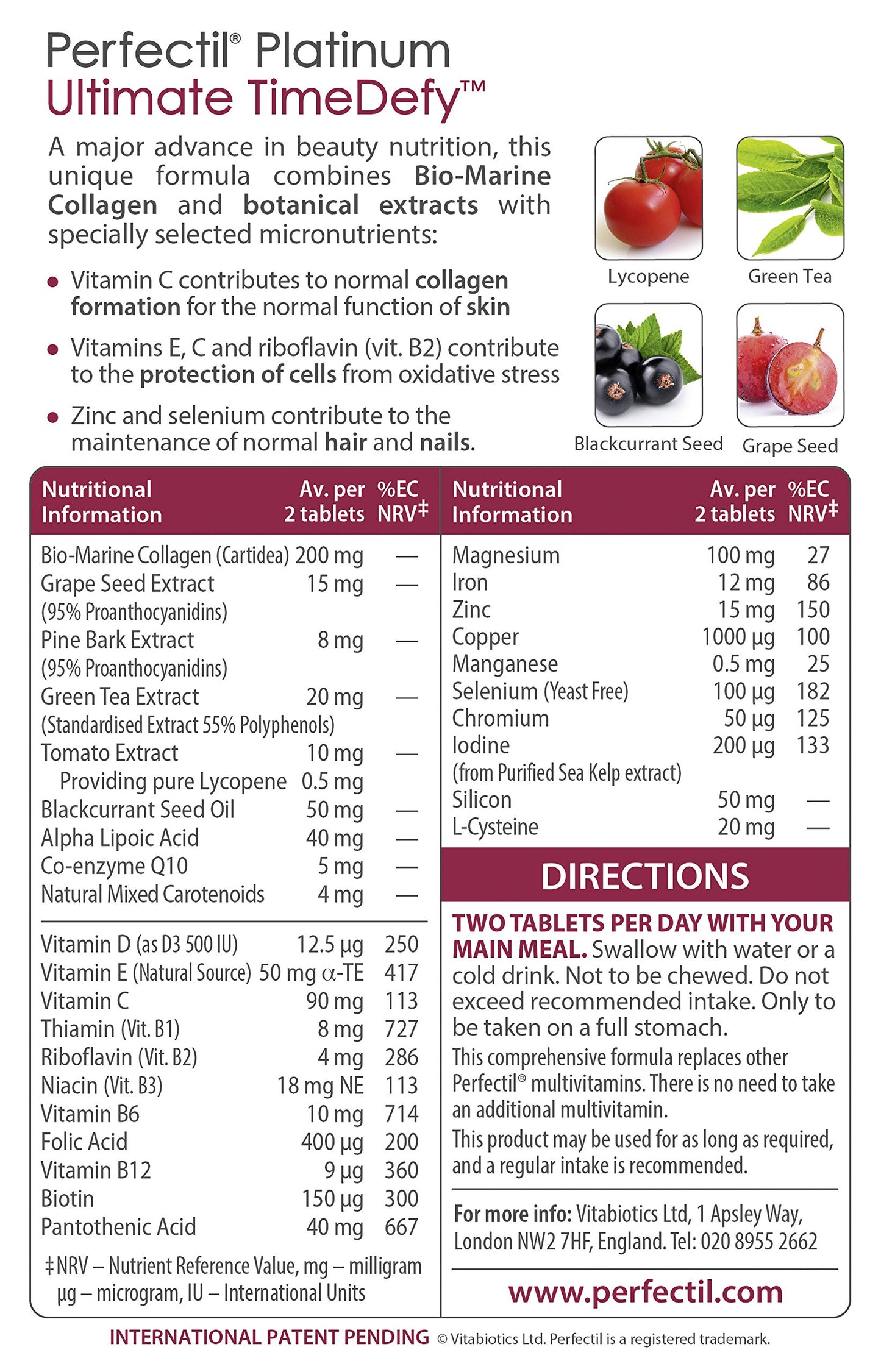 Perfectil Platinum Skin Radiance Tablets 60