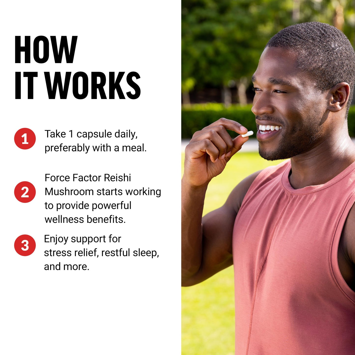 Force Factor Reishi Mushroom Supplement Capsule, 100 Count