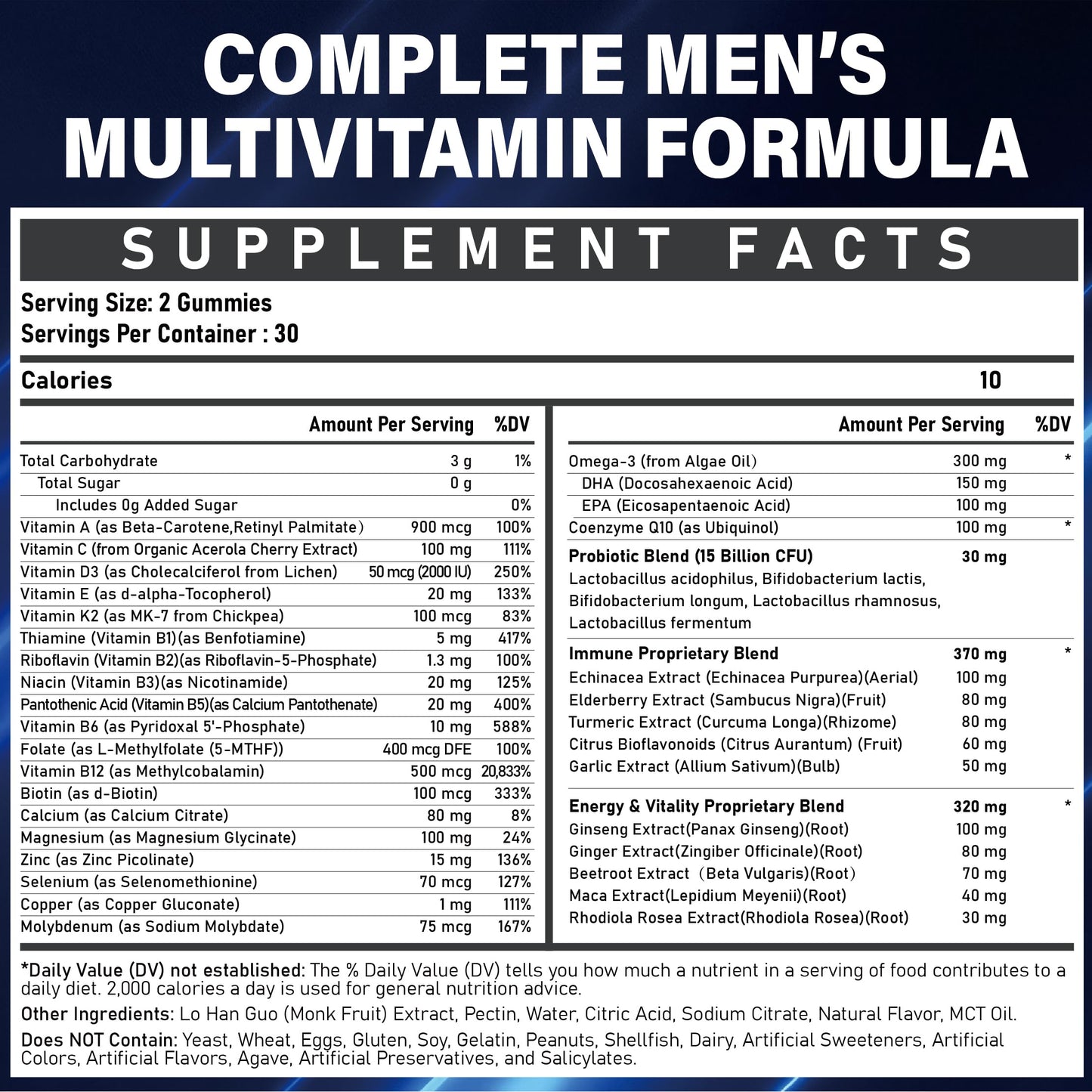 Veyttisy Methylated Multivitamin Gummies for Men, 60 Count