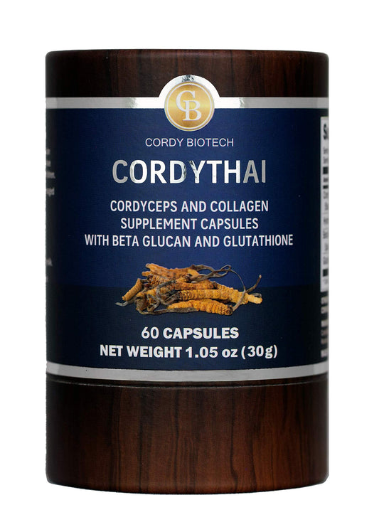 CORDYTHAI Cordyceps Extract and Collagen Supplement 60 Capsules