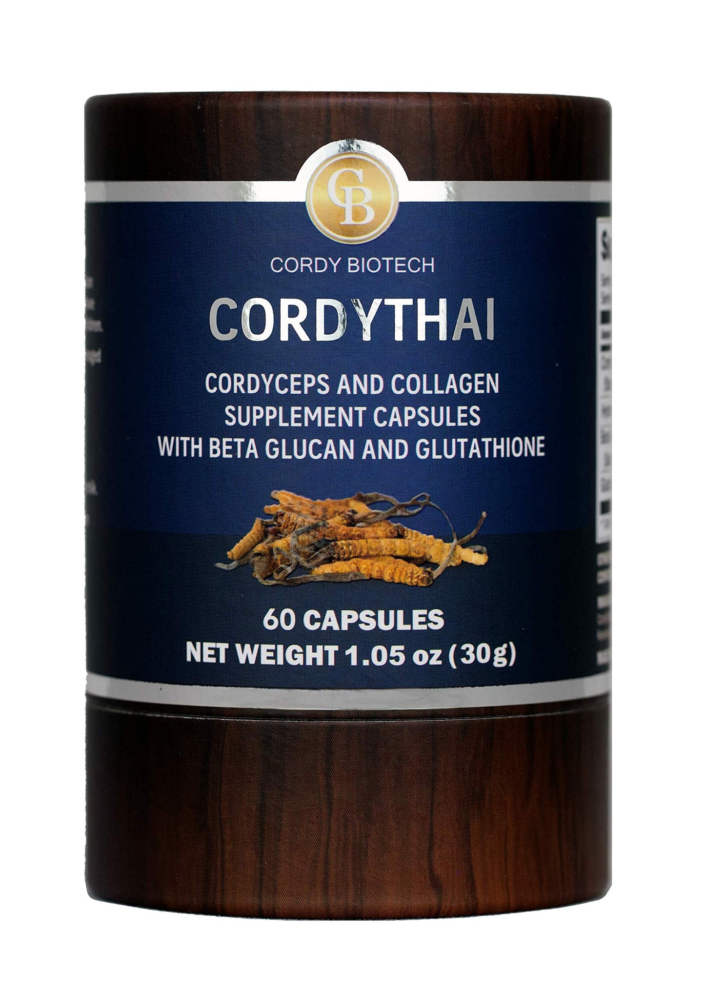 CORDYTHAI Cordyceps Extract and Collagen Supplement, 60 Capsules