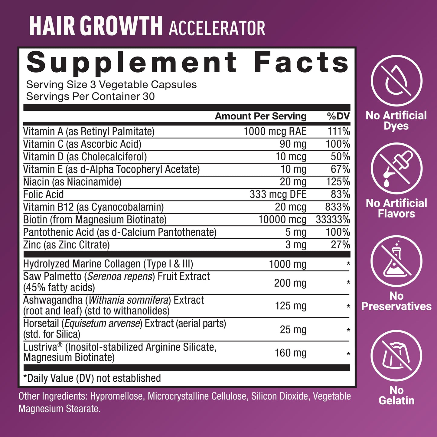 Force Factor Hair Growth Accelerator Capsules, 90 Capsules