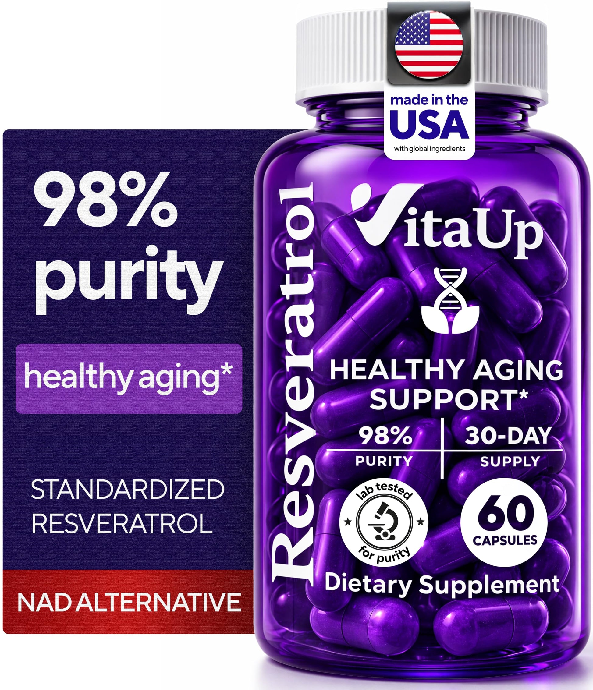 VitaUp Trans-Resveratrol Capsule 600mg, 60 Capsules