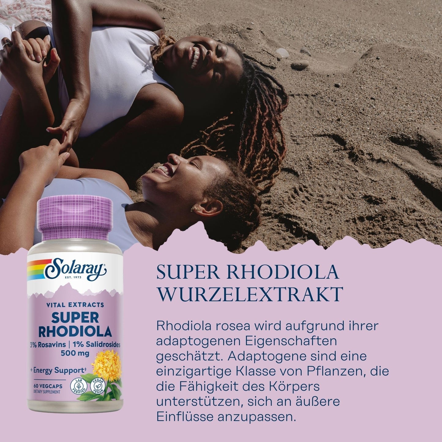 Solaray Super Rhodiola Root Extract 500 mg VegCap 60 Count