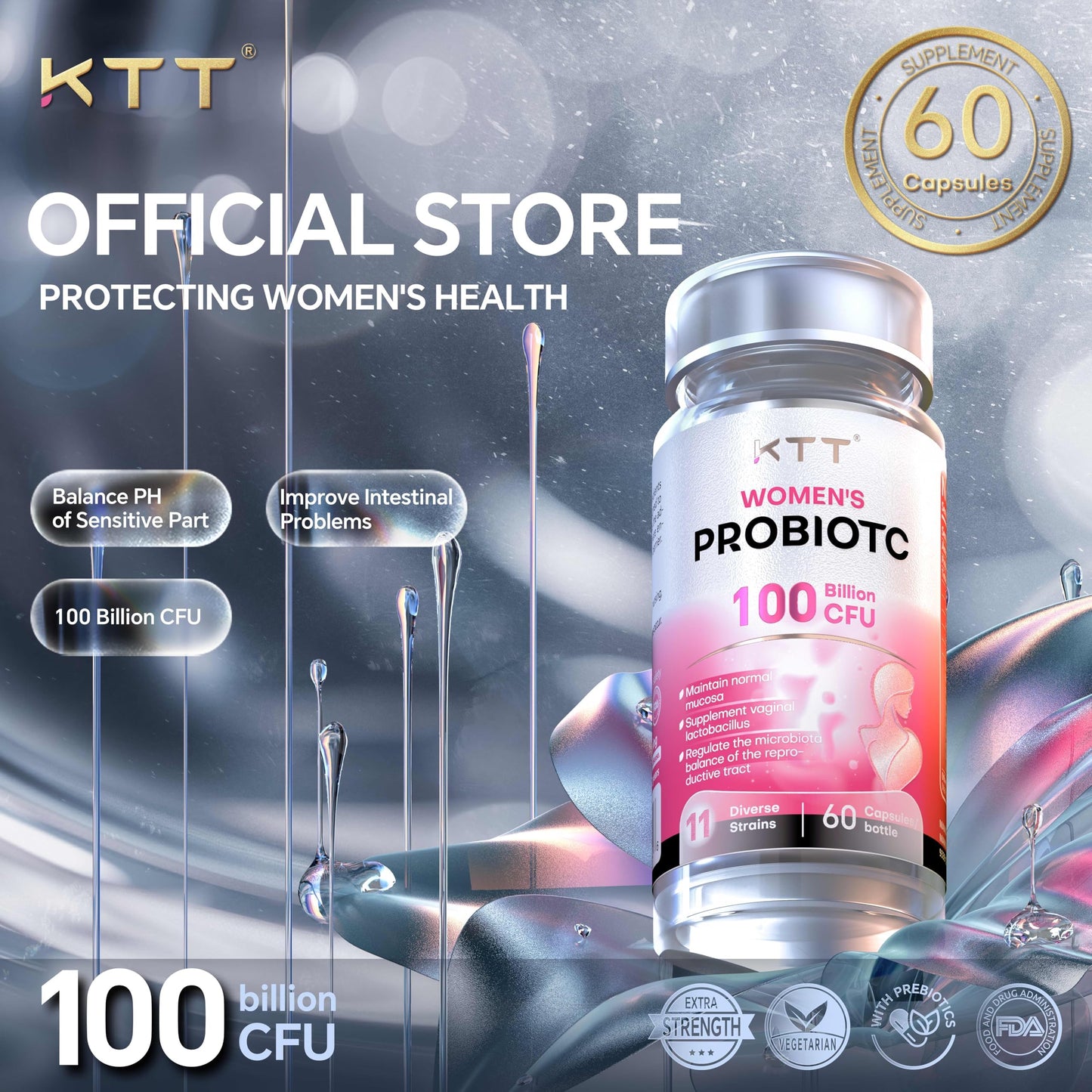 KTT Probiotics for Women 60 Capsules