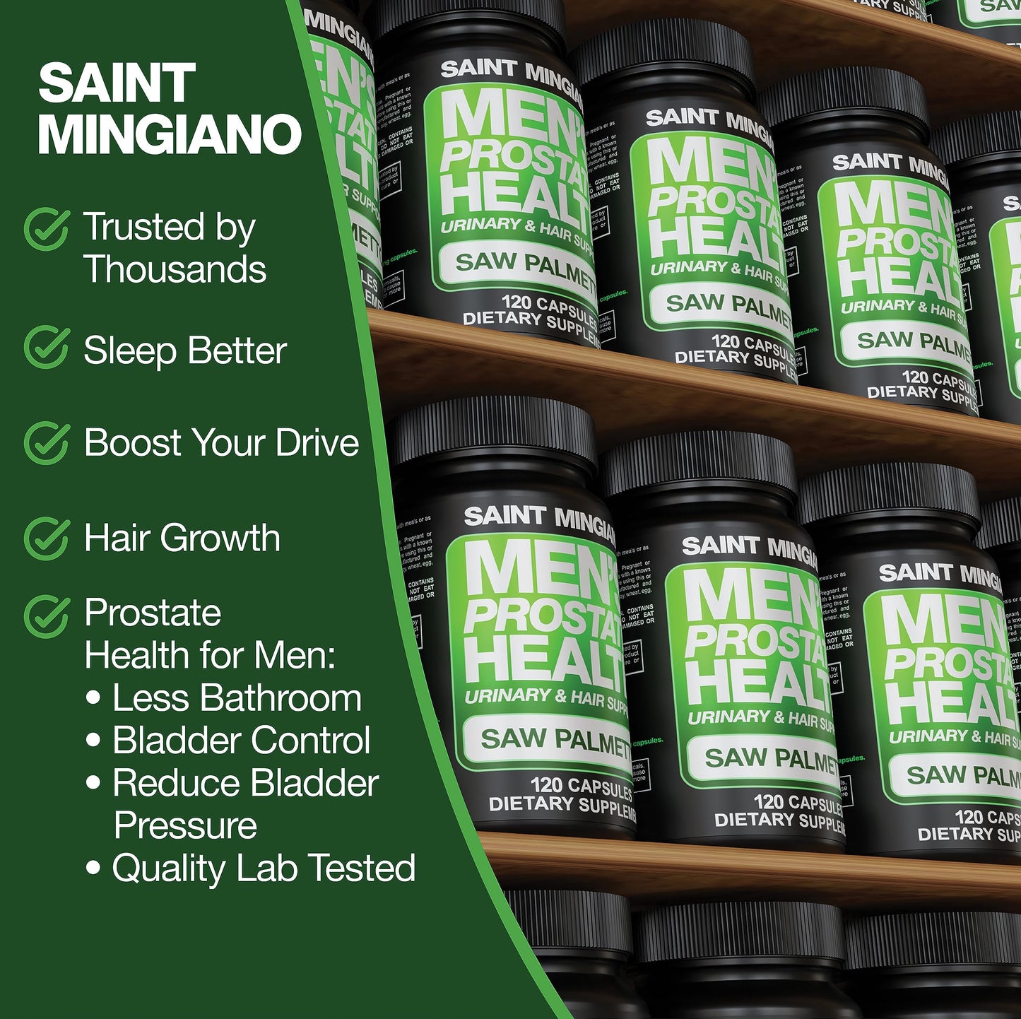 Saint Mingiano Men's Prostate Health Supplement 120 Capsules