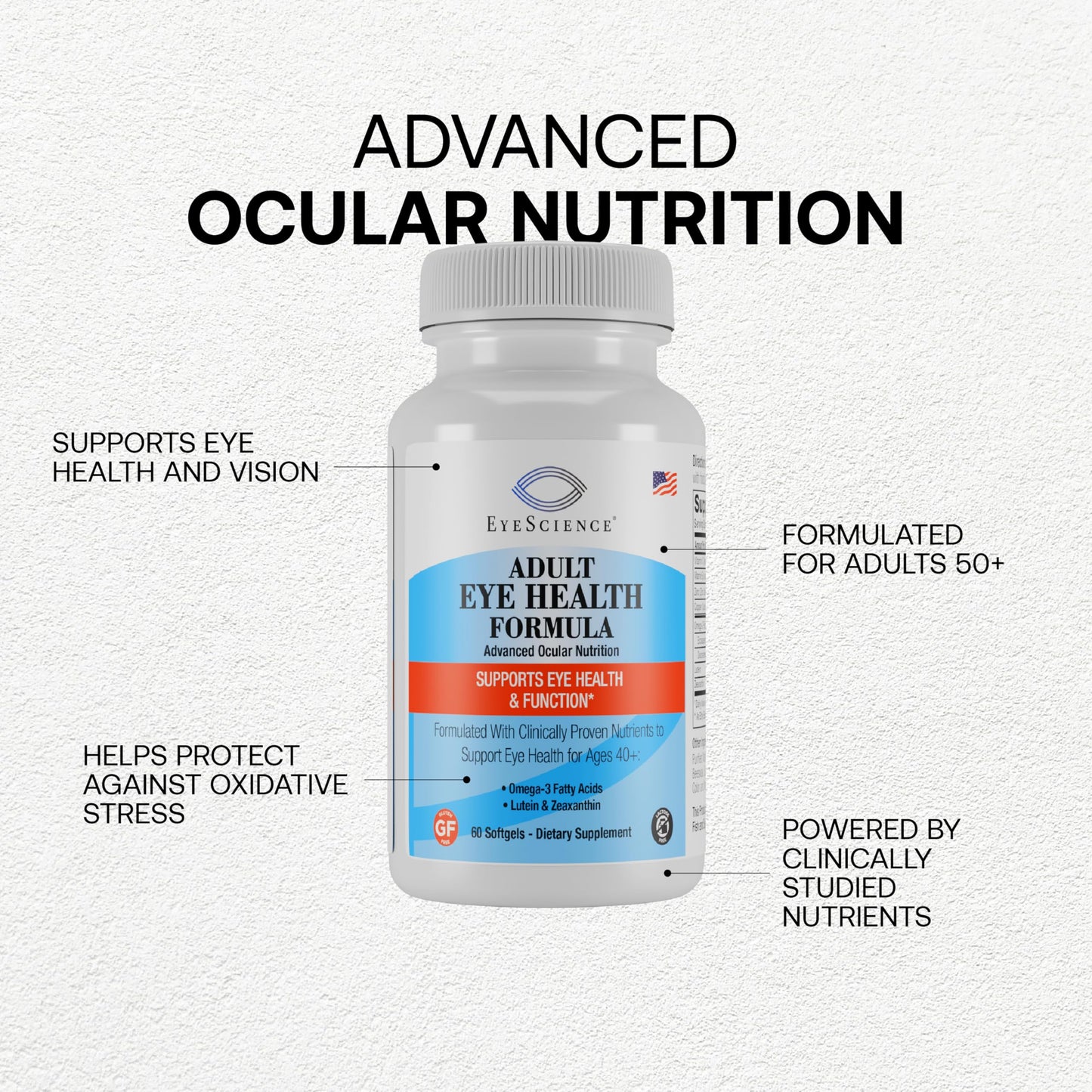EyeScience Adult Eye Health Vitamins Softgels, 60