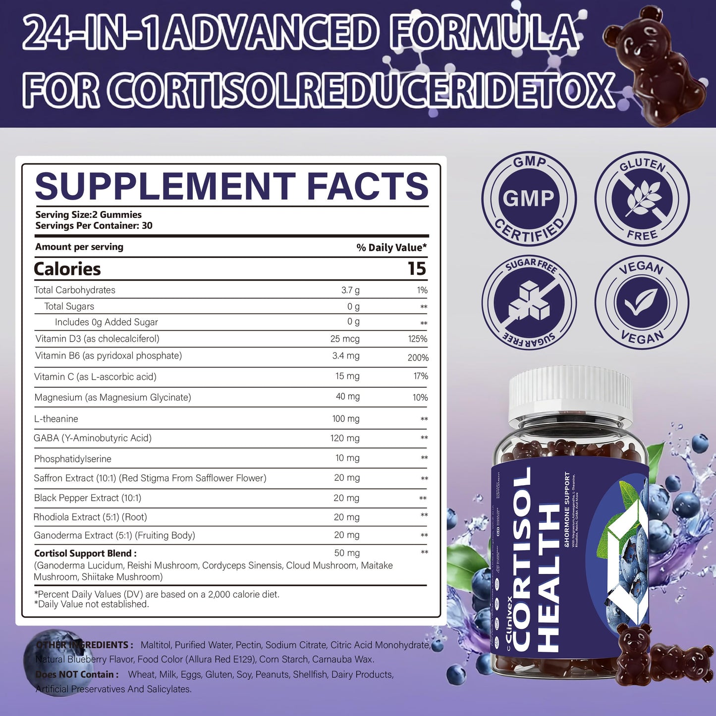 CLINIVEX Cortisol Reducer Gummies 1 Count