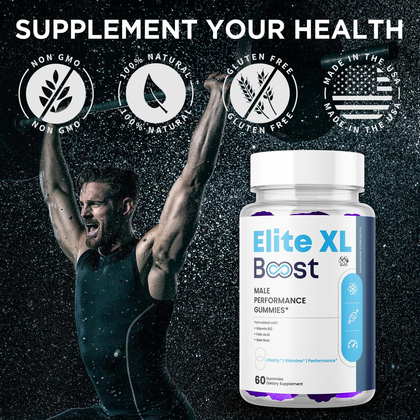MJO Elite XL Boost Gummies for Men Chewable, 180 Gummies