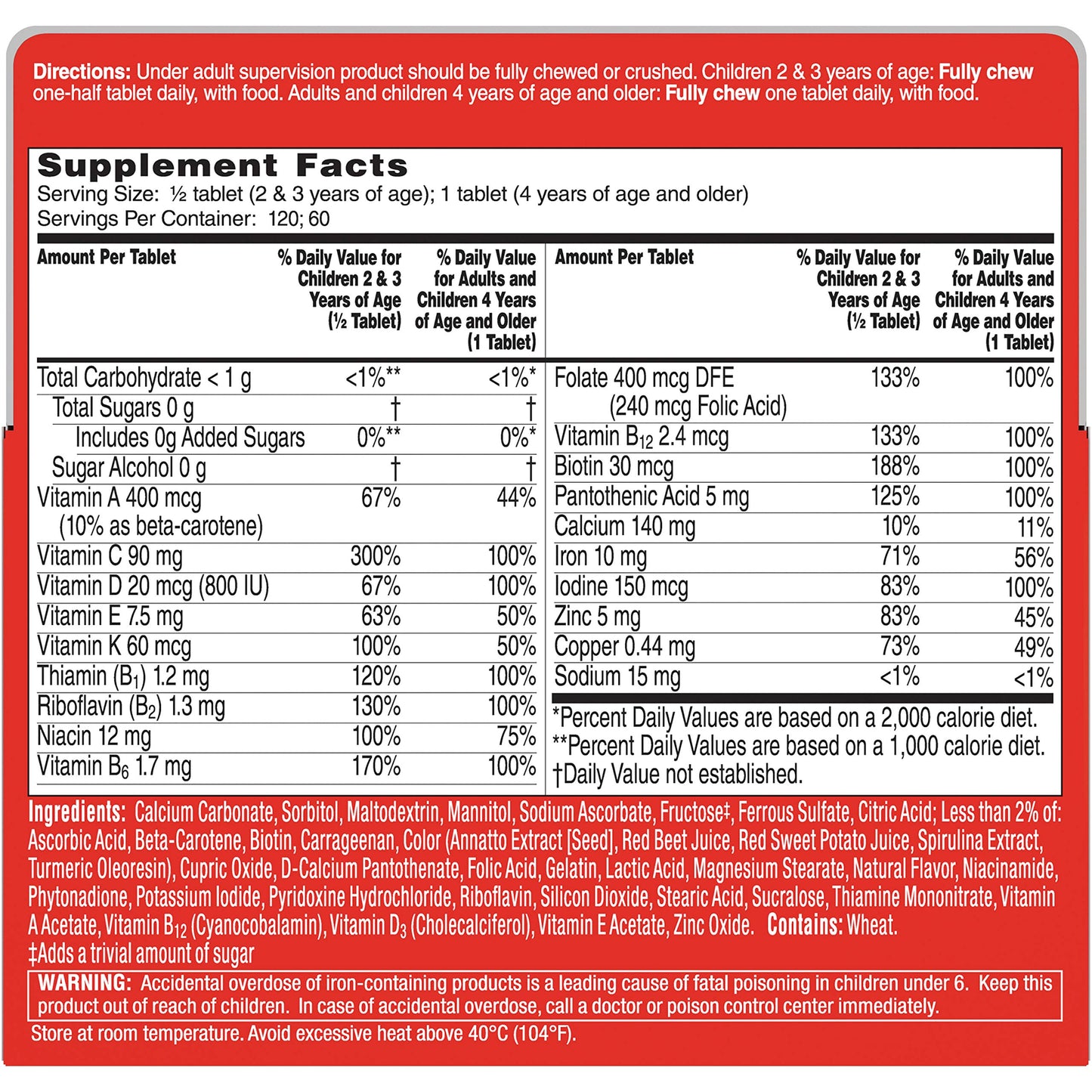 Flintstones Vitamins Complete Children's Multivitamin, Tasti Smooth Chewable, 240 Tablets