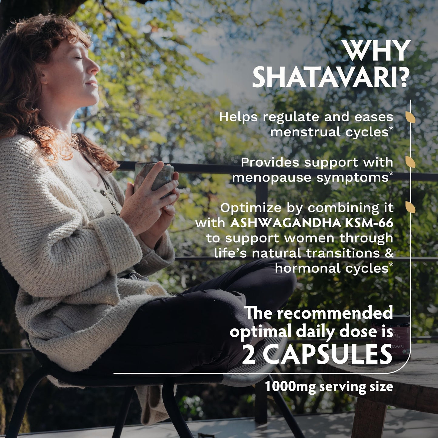 TRIBE ORGANICS Shatavari Herbal Supplement Capsules 120