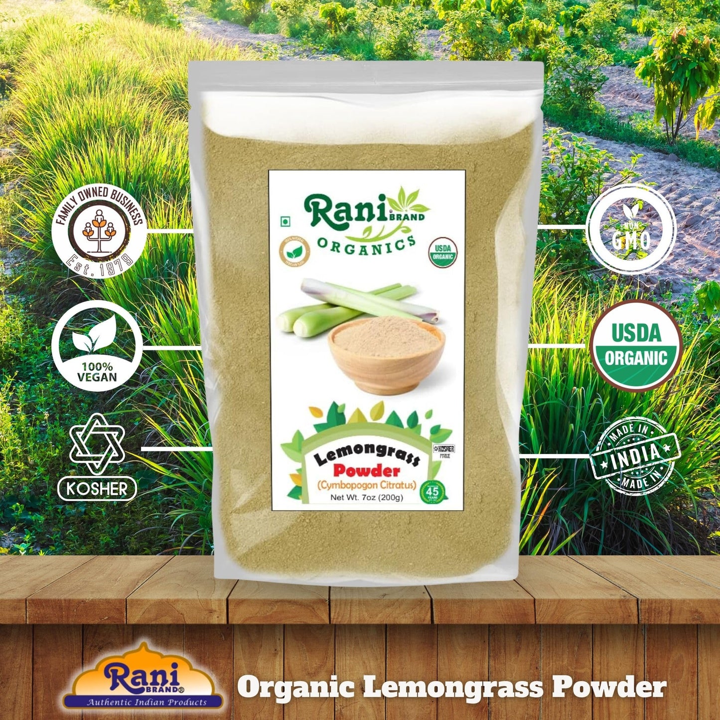 Rani Brand Authentic Indian Products Lemongrass Powder 7 oz