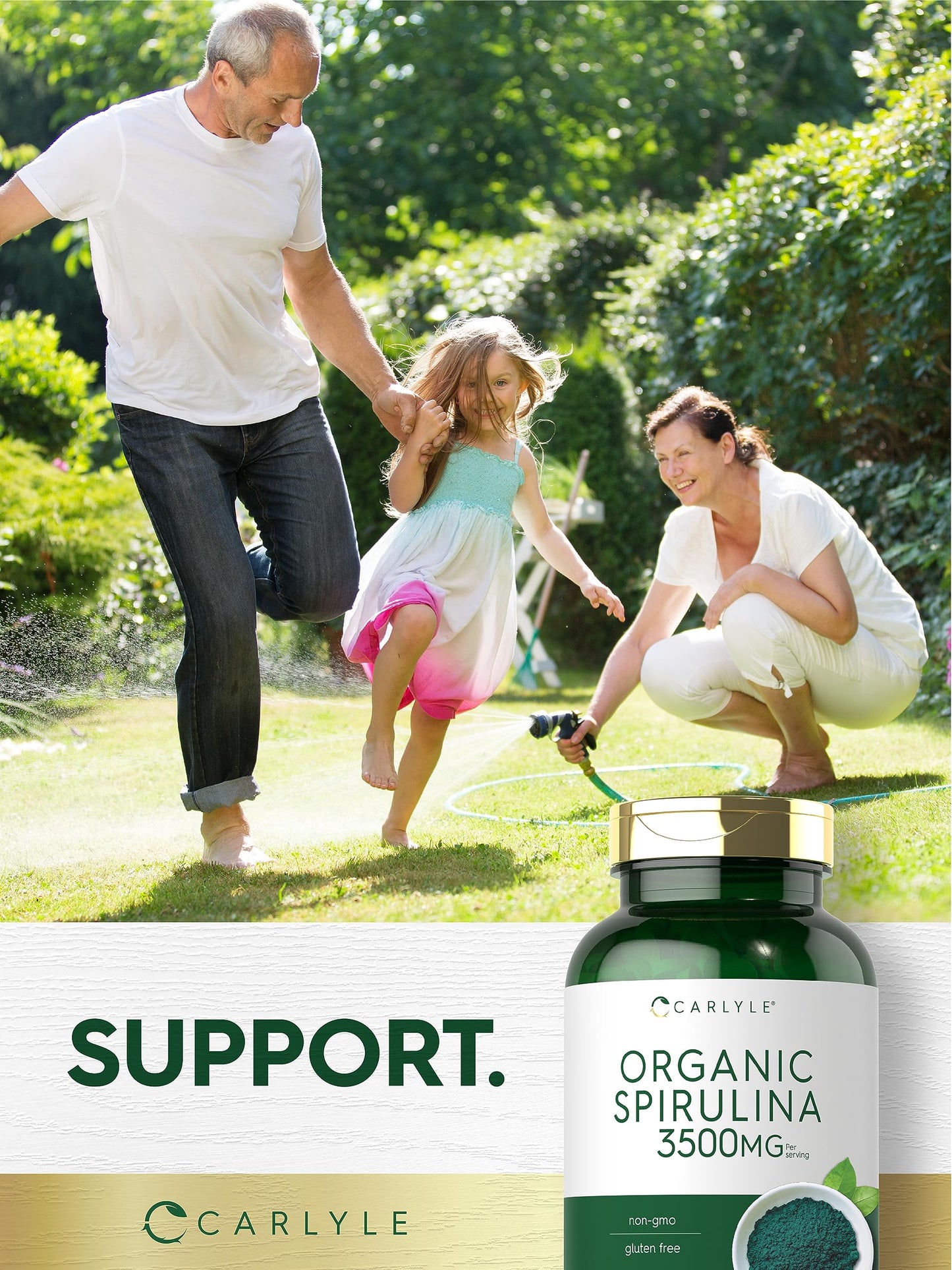 Carlyle Organic Spirulina Tablets 3500mg, 500 Tablets