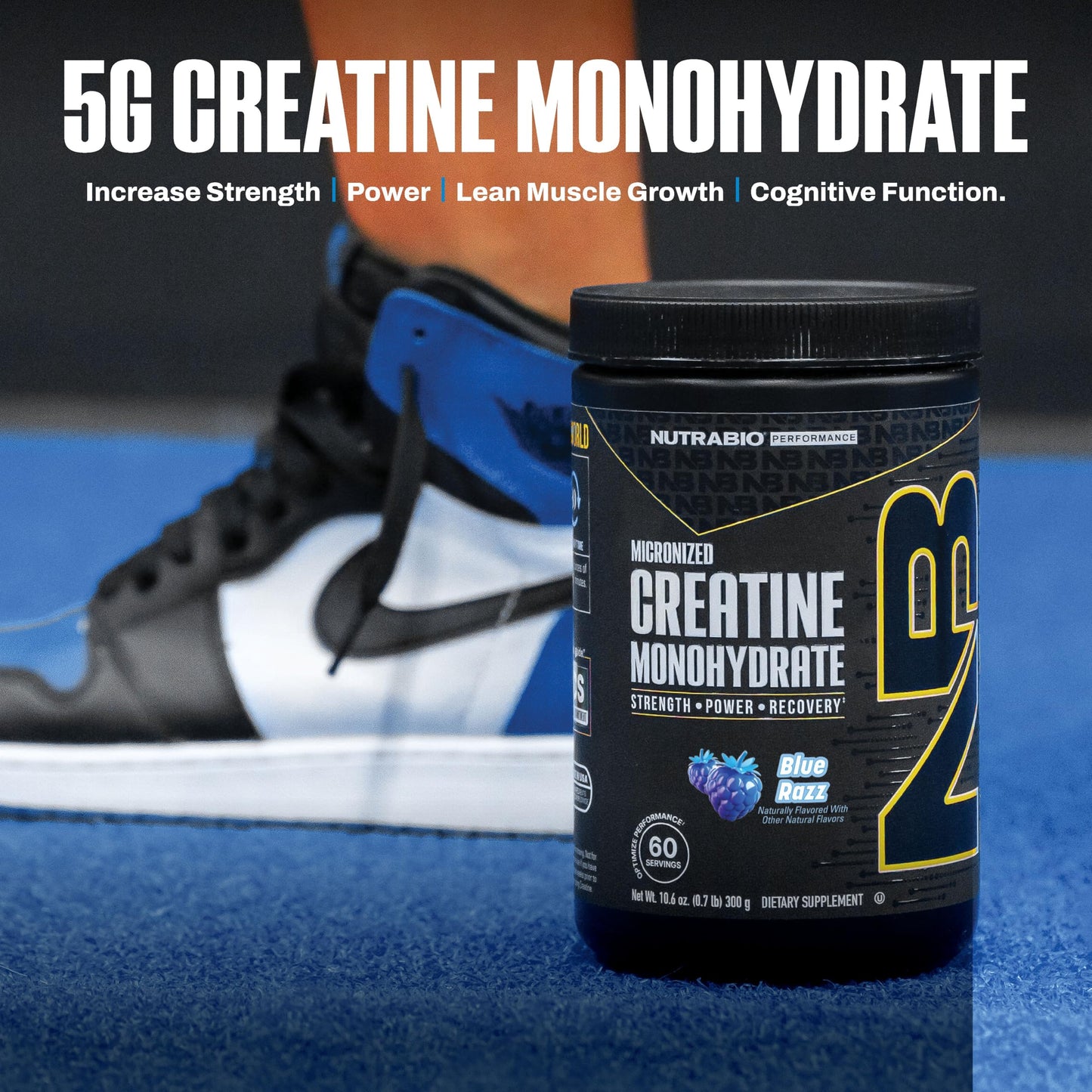 NutraBio Pure Micronized Creatine Monohydrate Powder (14.08) 300 g
