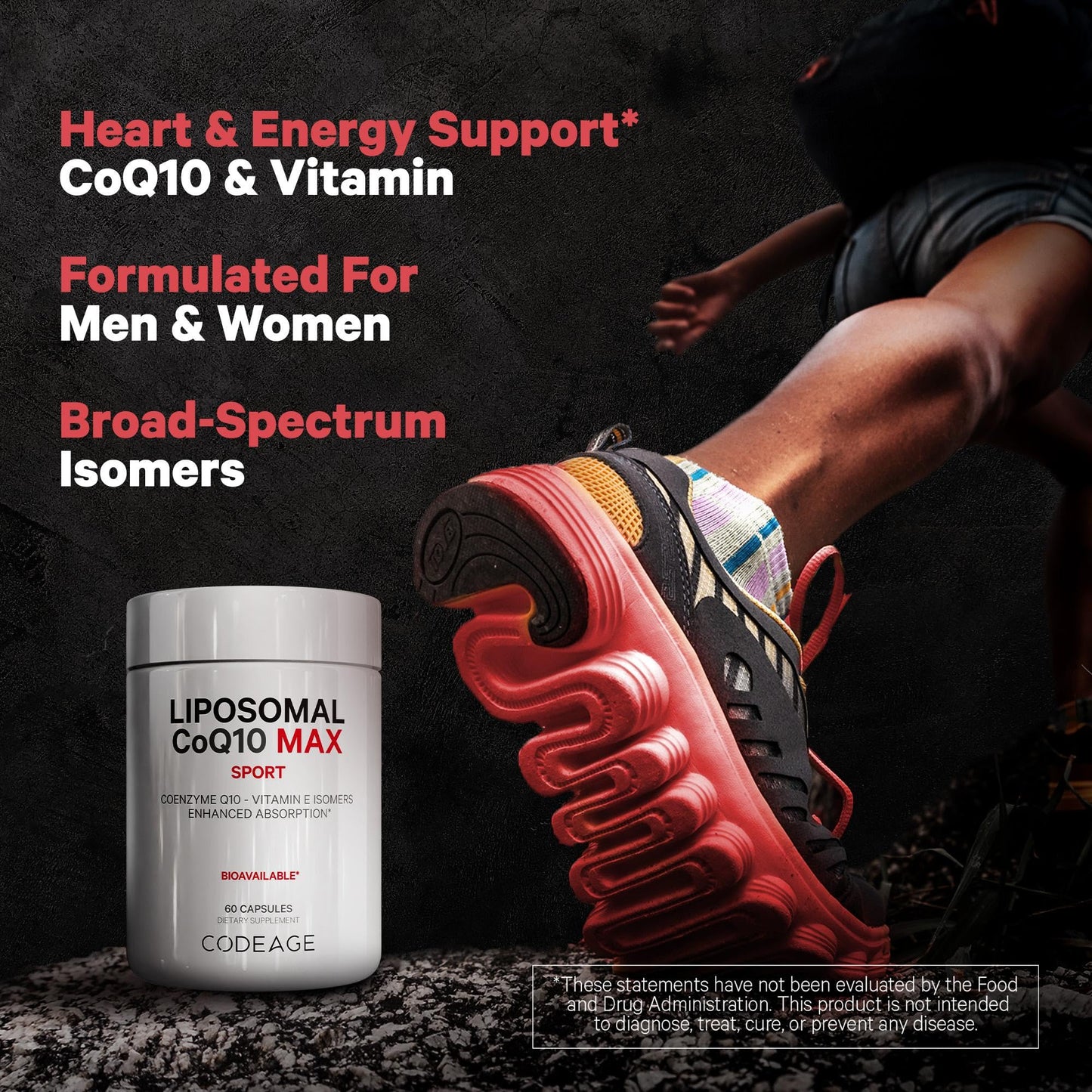 Codeage Liposomal CoQ10 Max Supplement Capsule, 60 Capsules