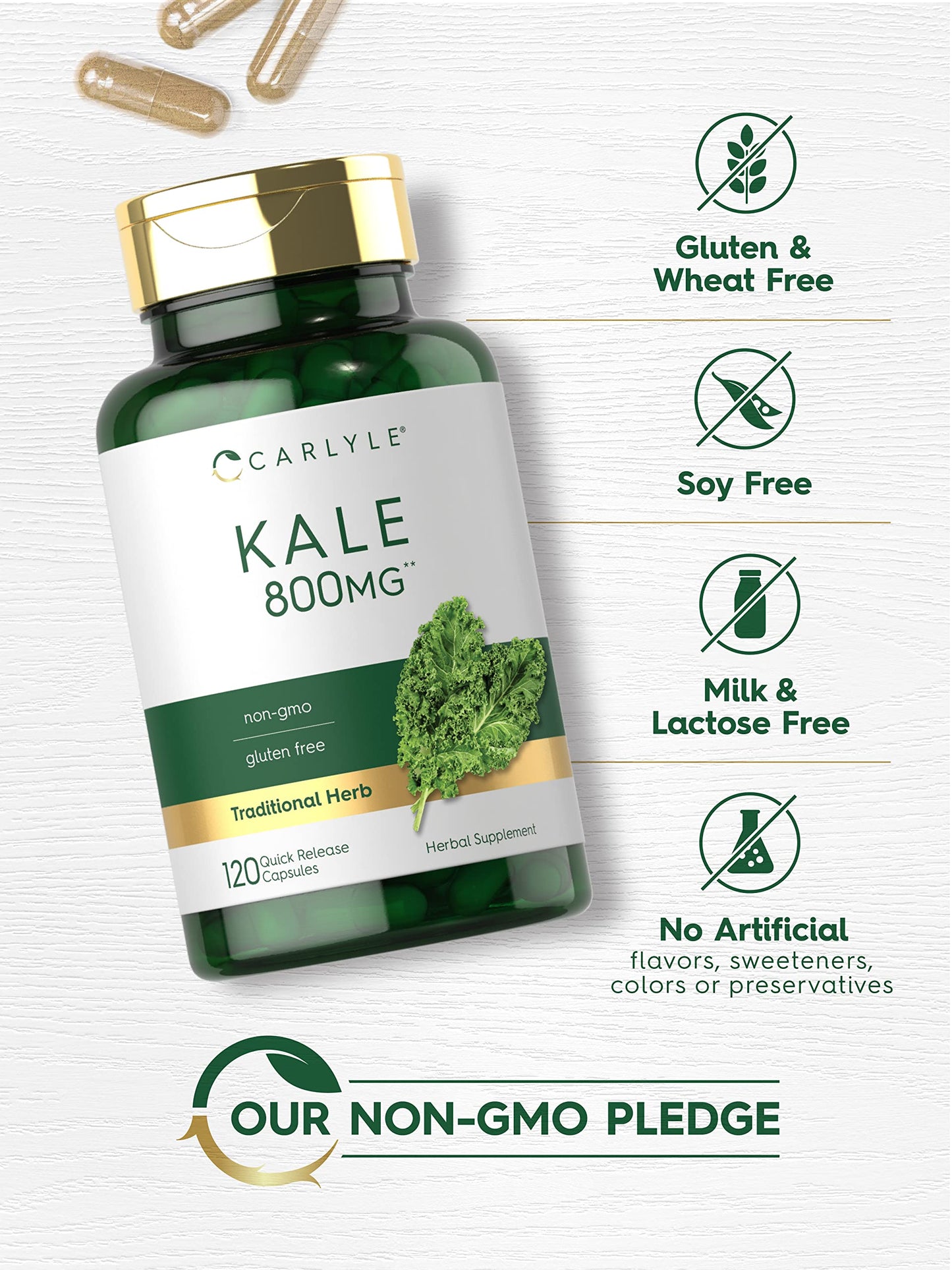 Carlyle Kale Supplement Capsule 120 Count