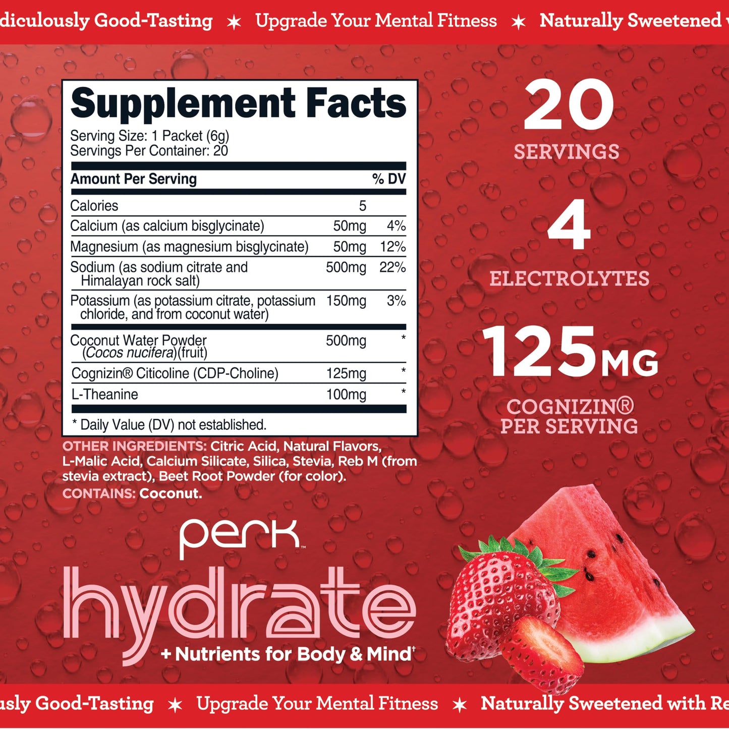 Perk Hydrate Electrolyte Powder 4.4 Ounce