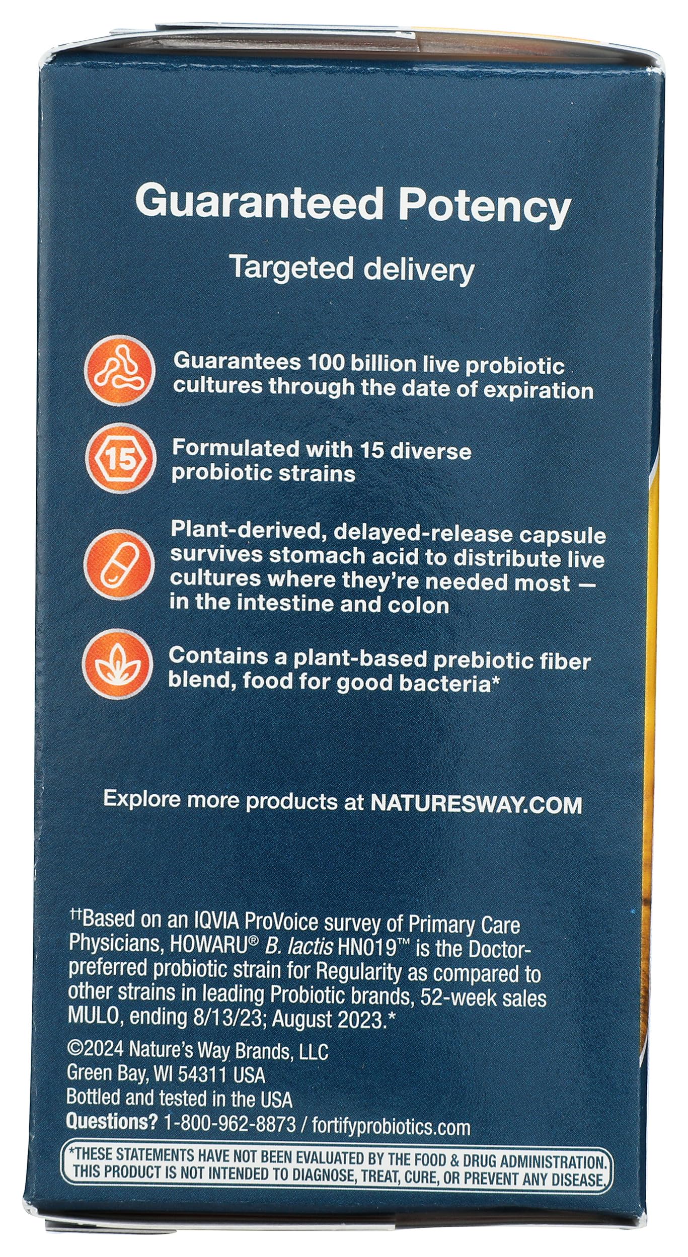 Nature's Way Fortify Optima Daily Probiotic Capsules, 30 Count
