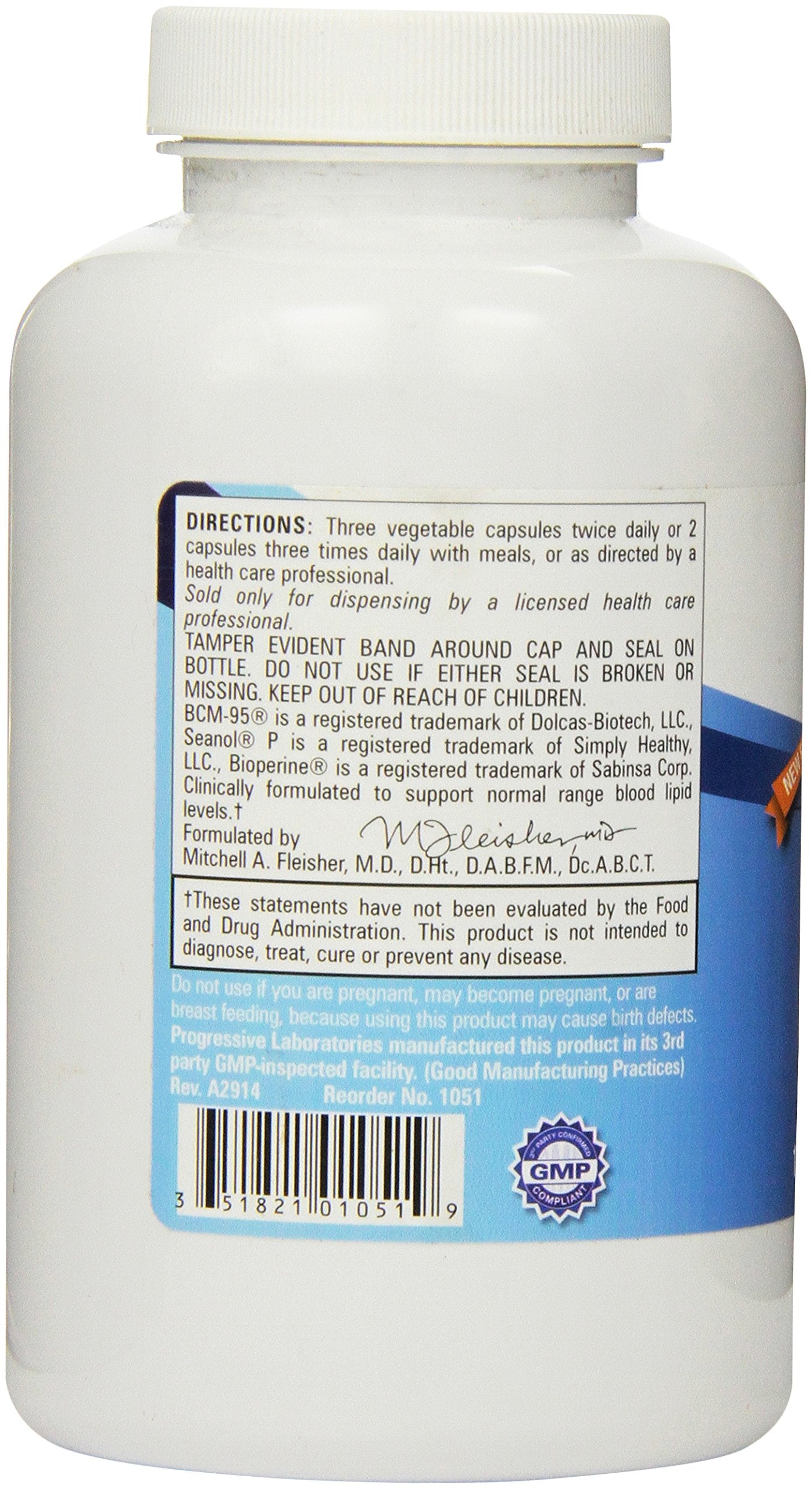 Progressive Laboratories Lipid Balance Supplement Capsules 180