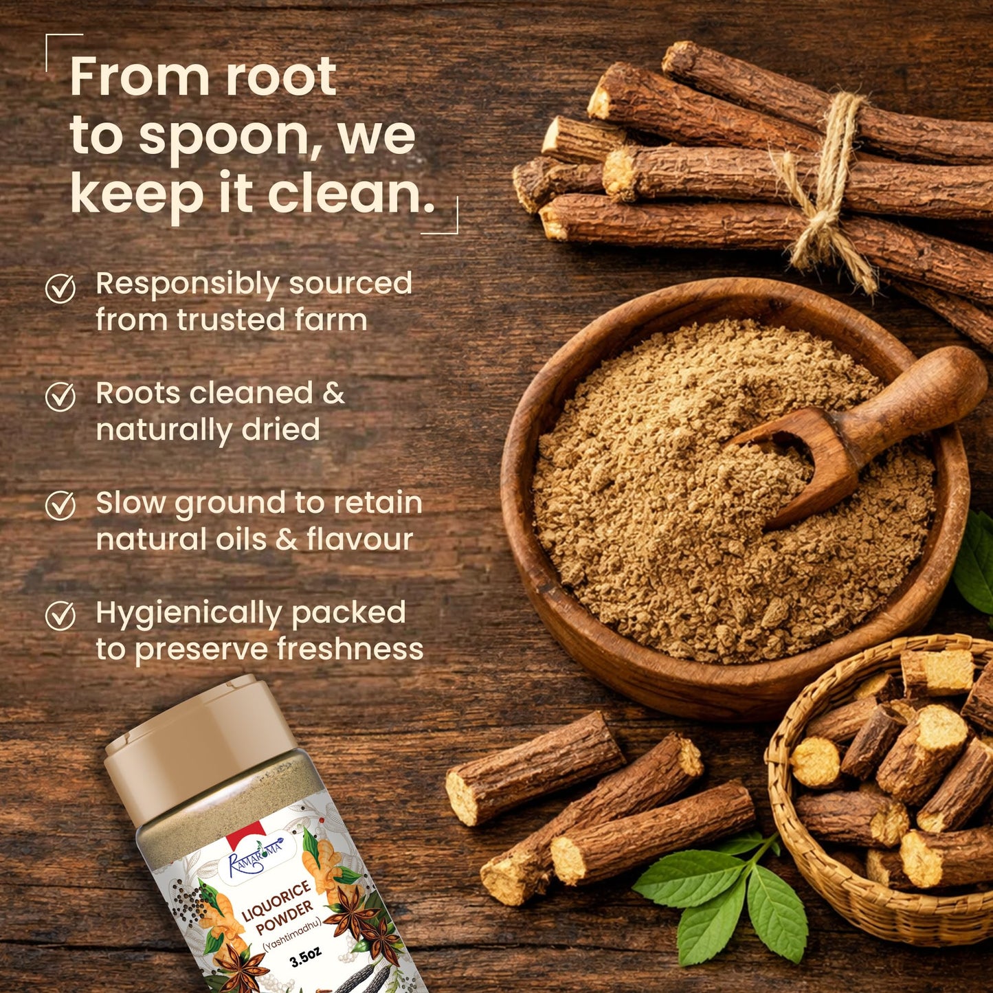 Ramaroma Organic Liquorice Powder (Mulethi) Powder 12 oz