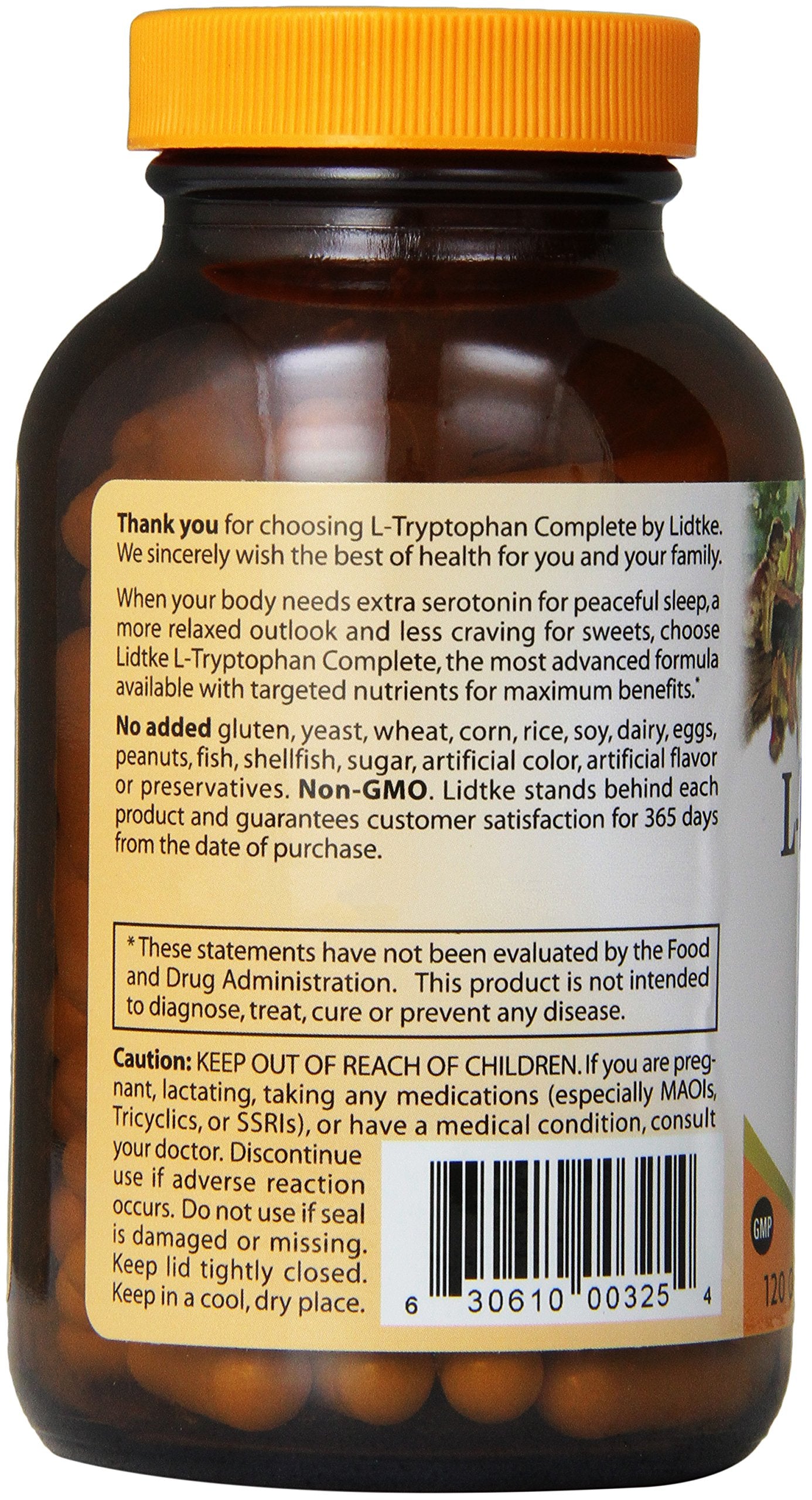 Lidtke L-Tryptophan Complete Capsules, 120 Capsules