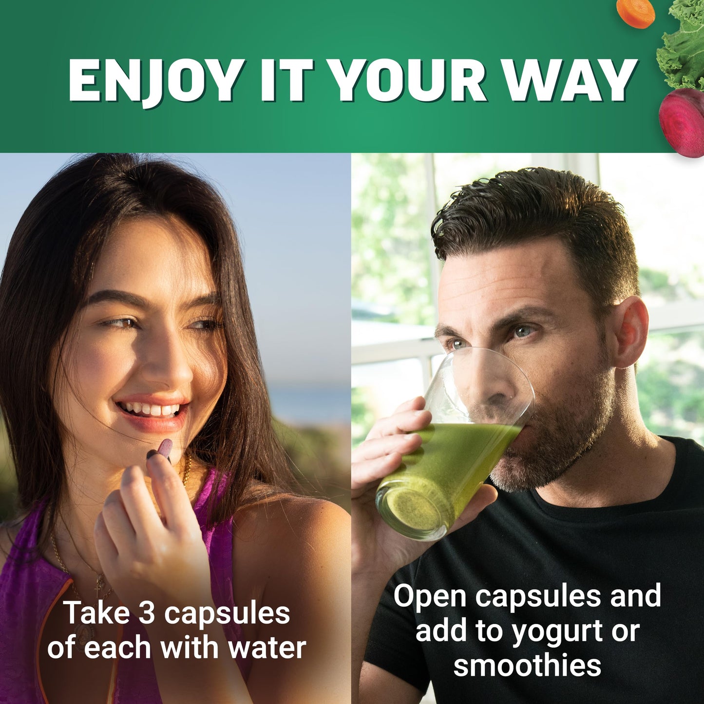 Force Factor Fruits & Veggies 180 Capsules